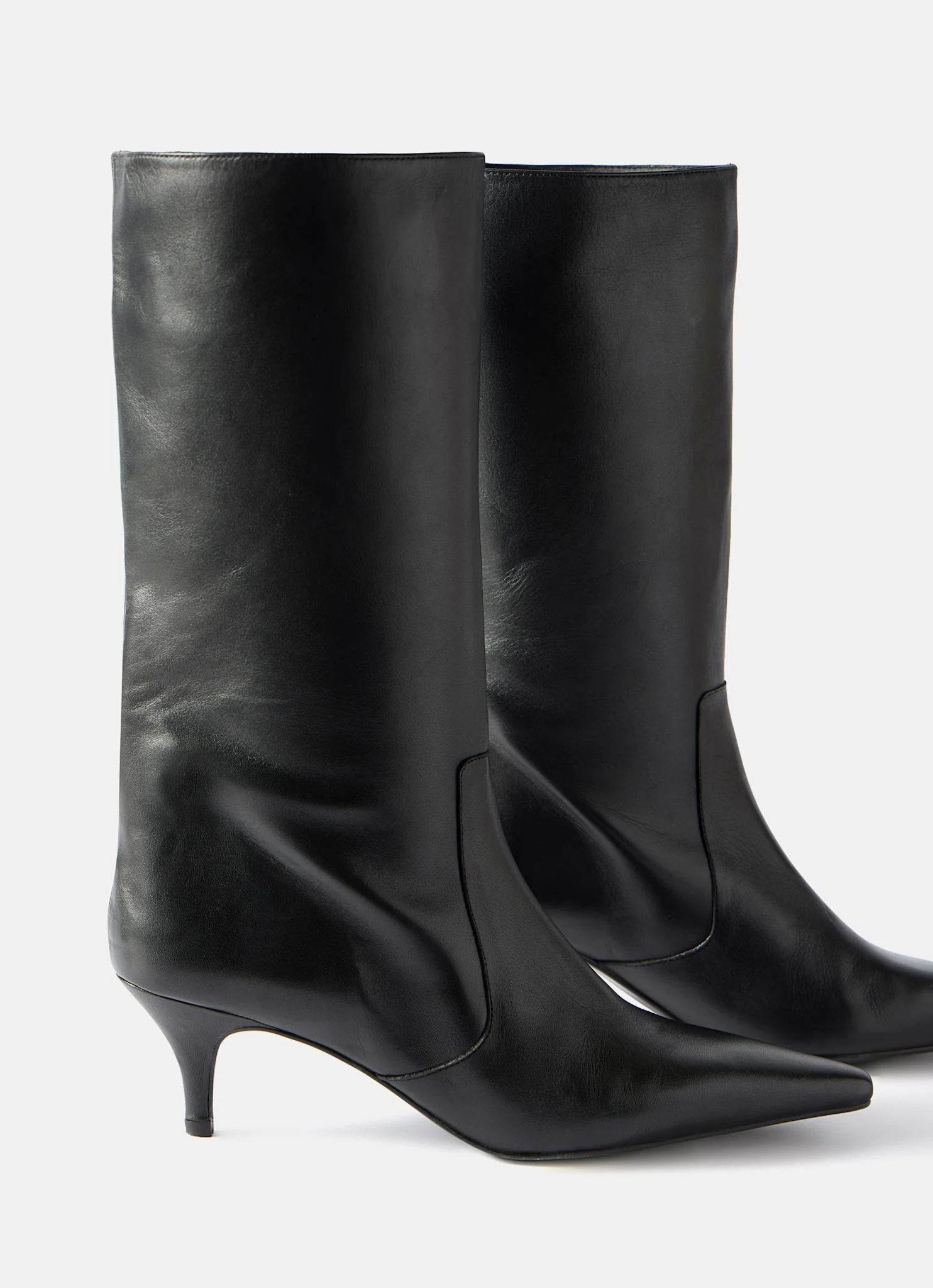 Bode Black Leather Calf Boots - Image 5