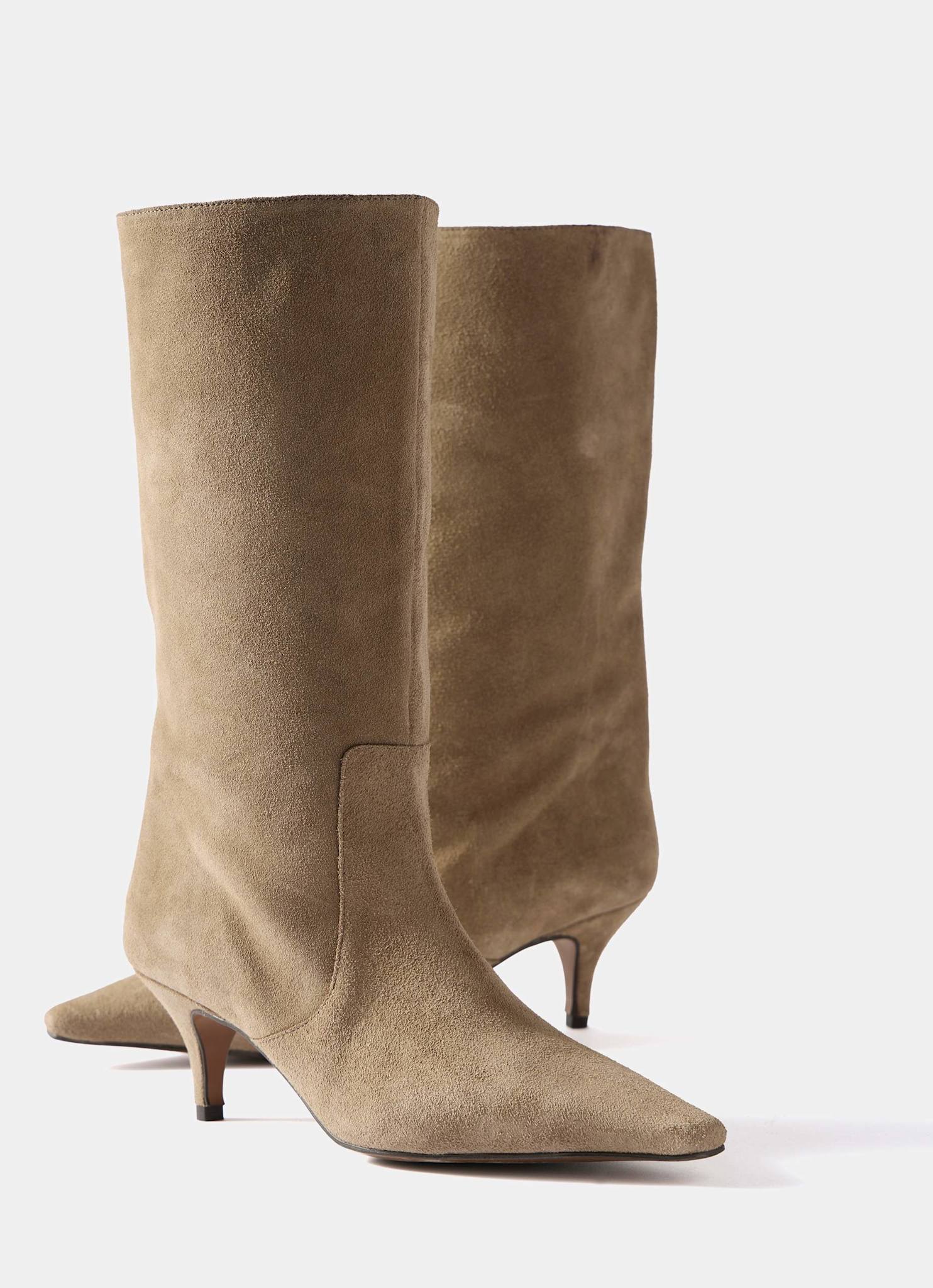 Bode Neutral Suede Calf Boots - Image 3