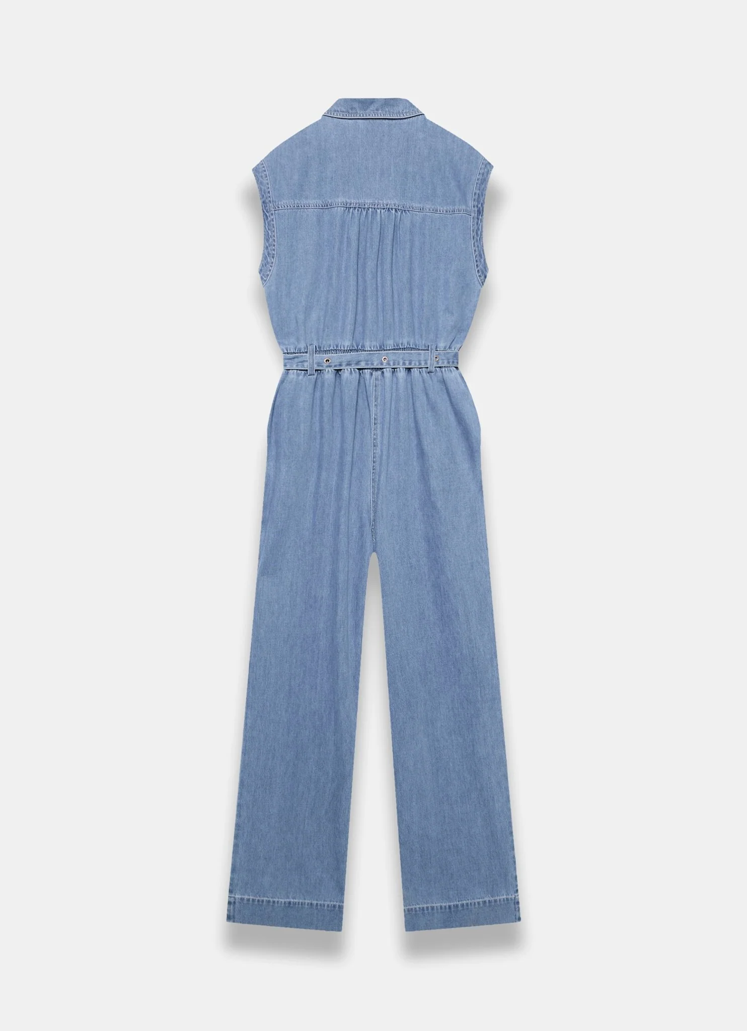 Mid Indigo Denim Jumpsuit - Image 8