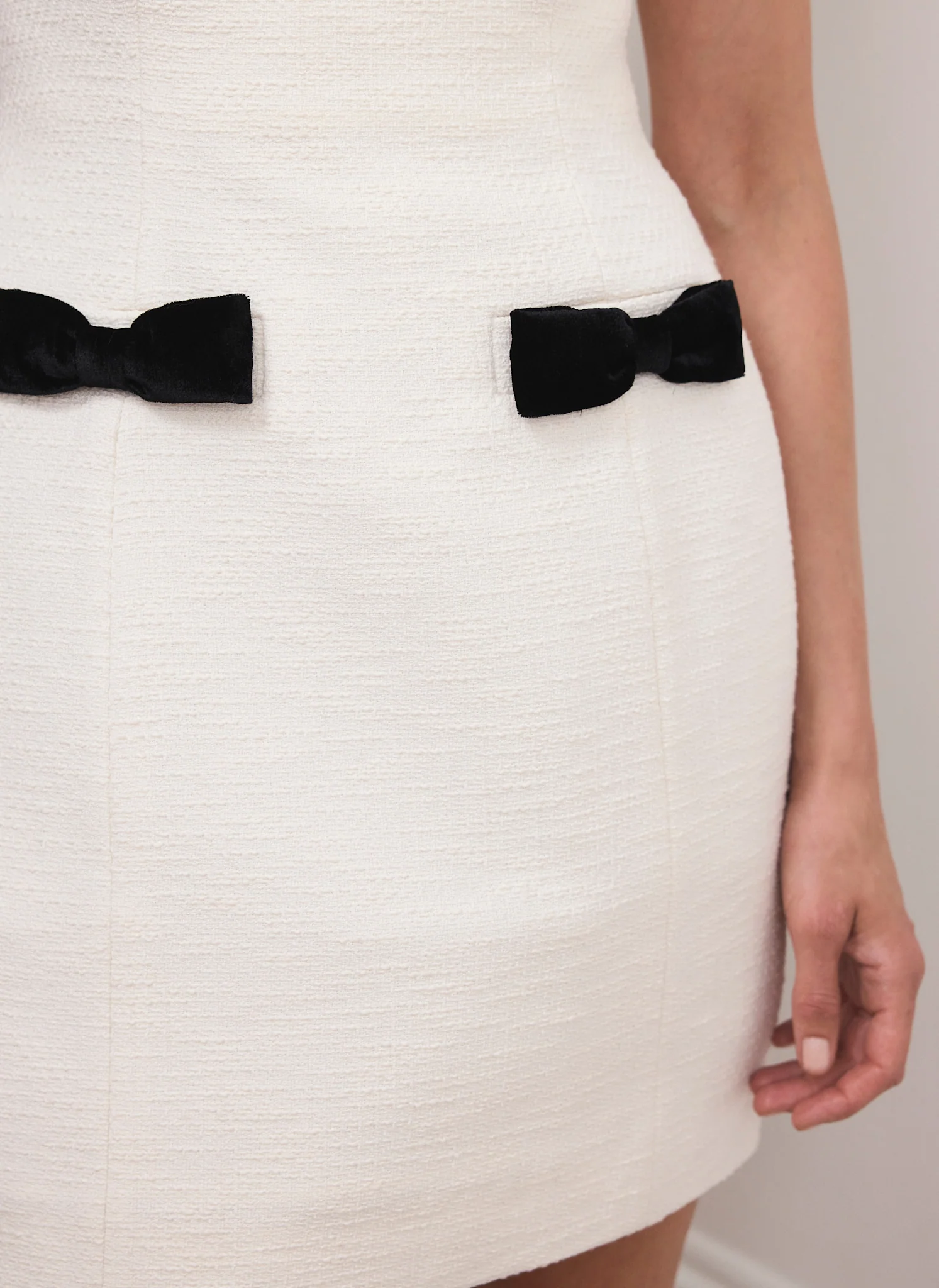 Cream Boucle Mini Dress - Image 4