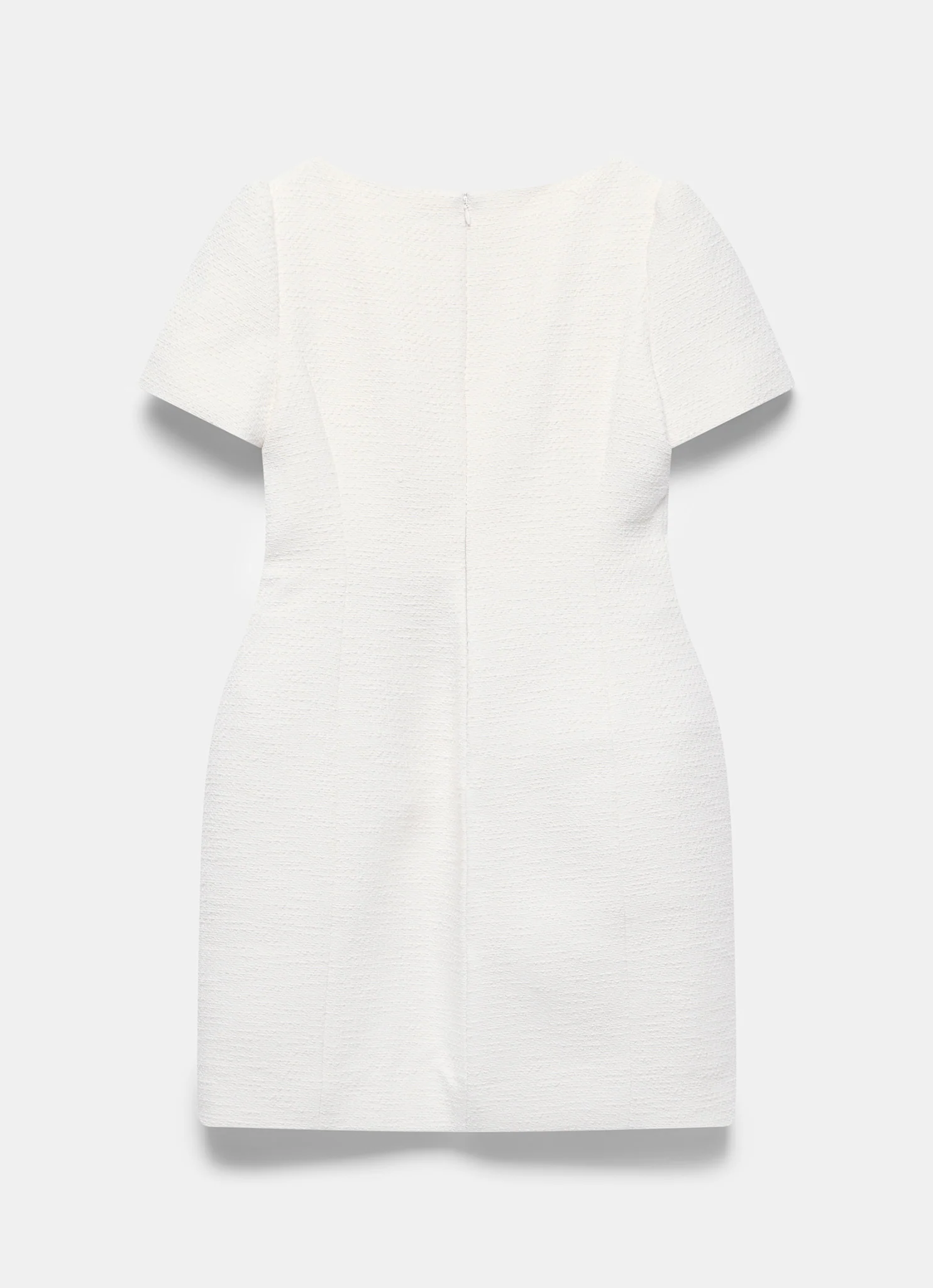 Cream Boucle Mini Dress - Image 7