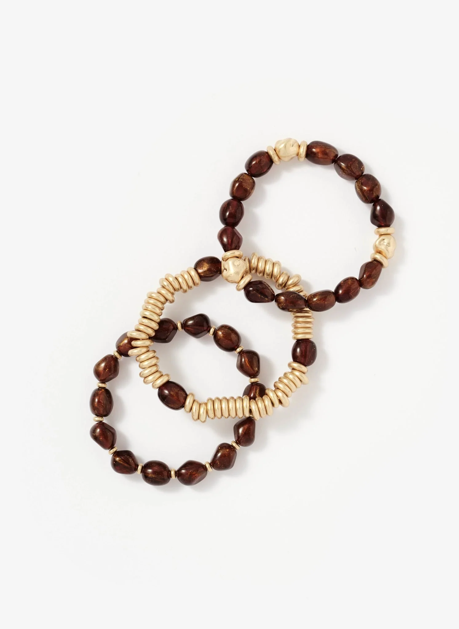 Brown Beaded Bracelet Set - Image 3