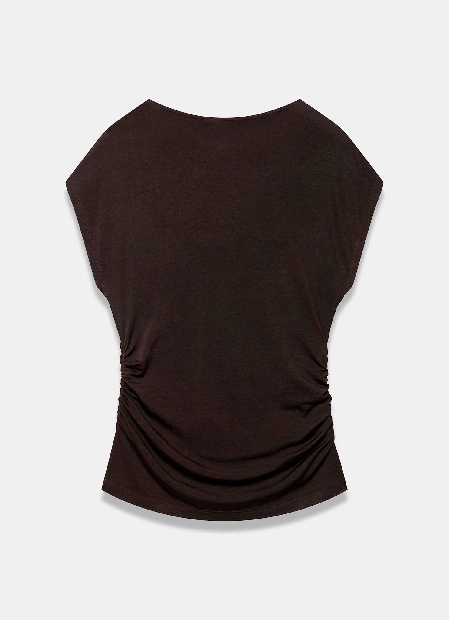 Dark Brown Layered Drape Top - Image 8