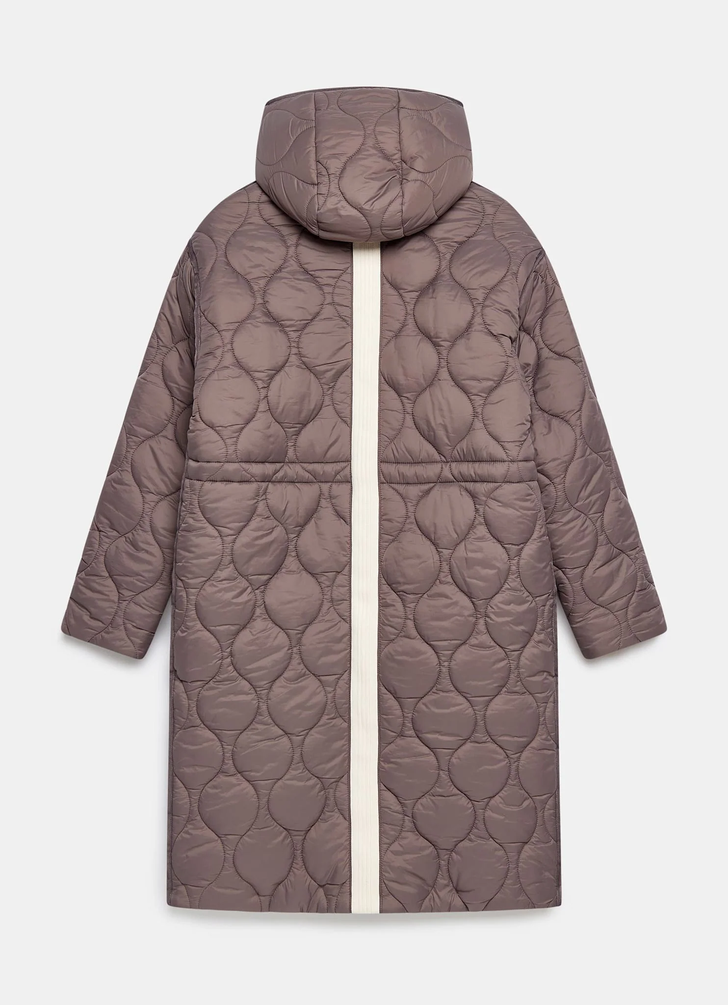 Brown Double Layer Quilted Coat - Image 8