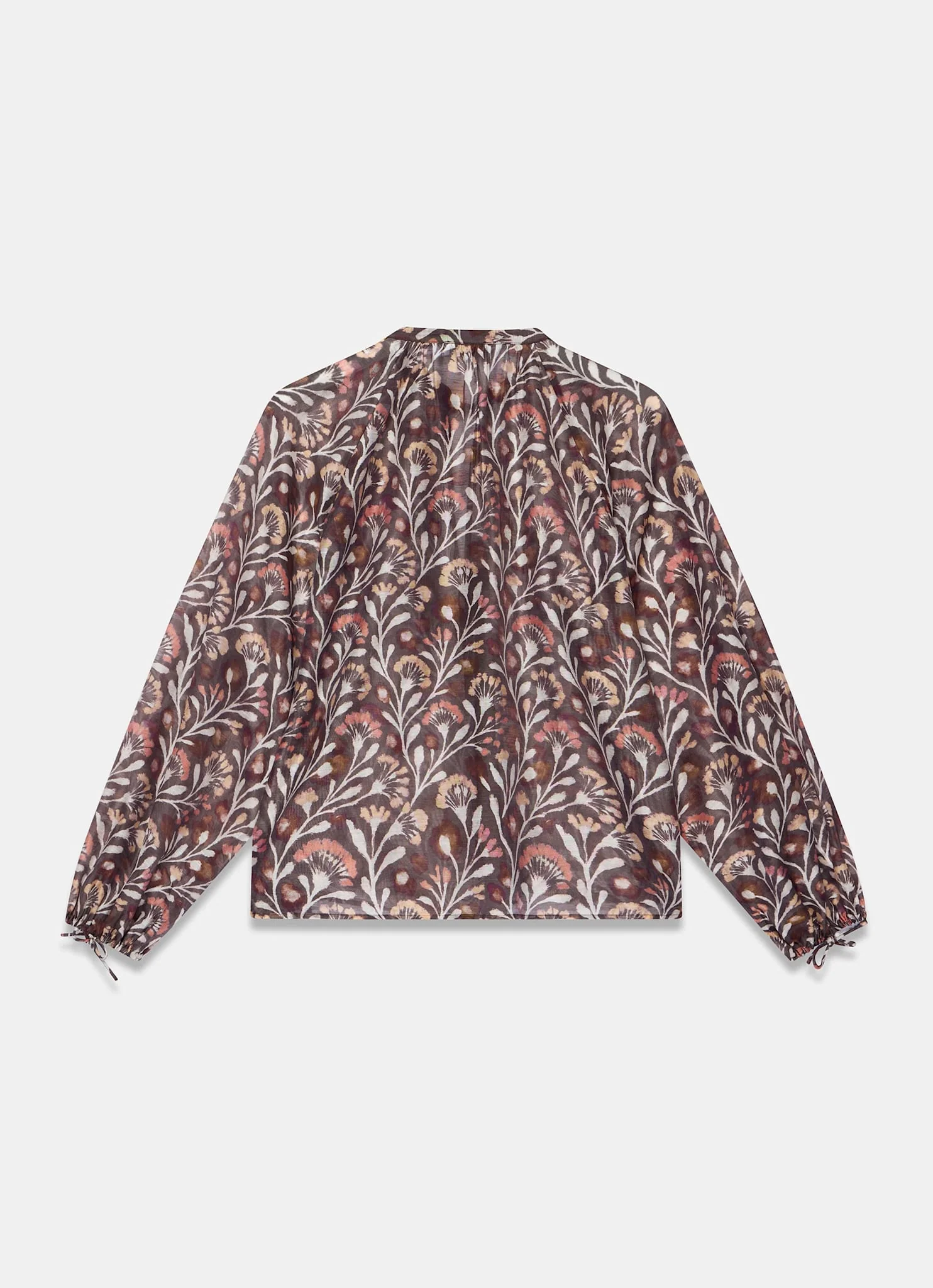 Brown Floral Print Blouse - Image 8