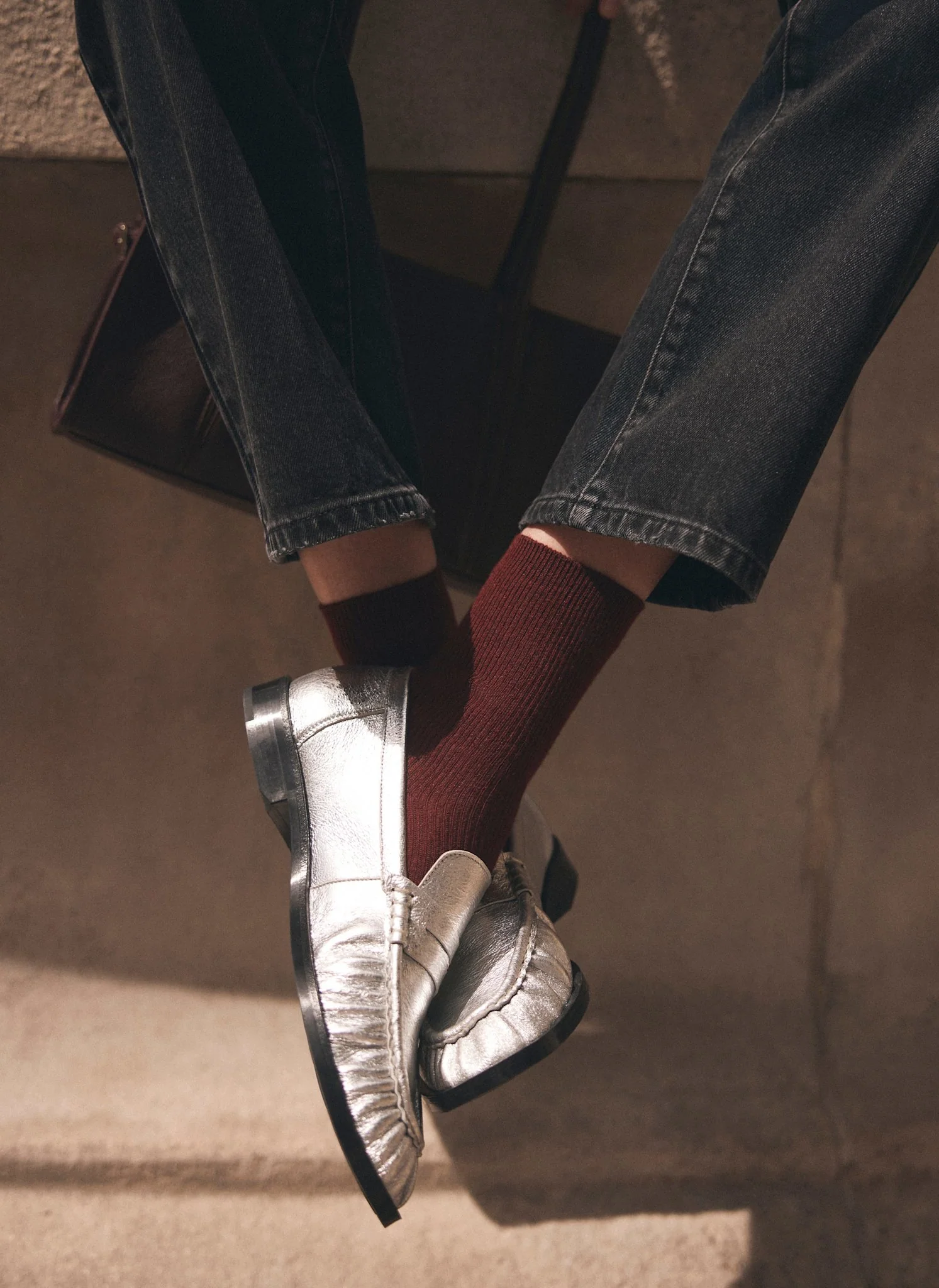 Burgundy Ankle Socks - Image 2