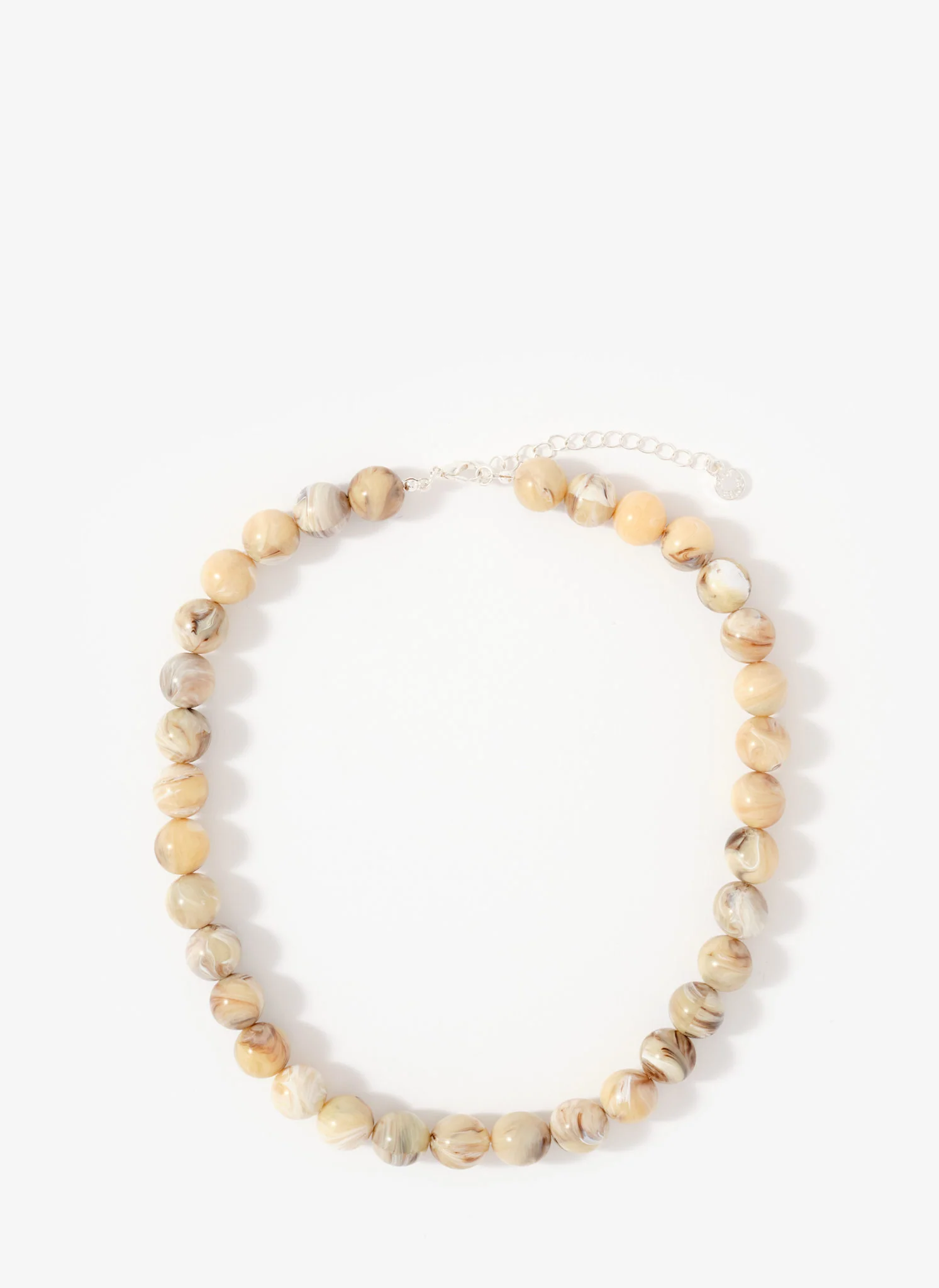 Neutral Beaded and Chain Layer Necklace - Image 5