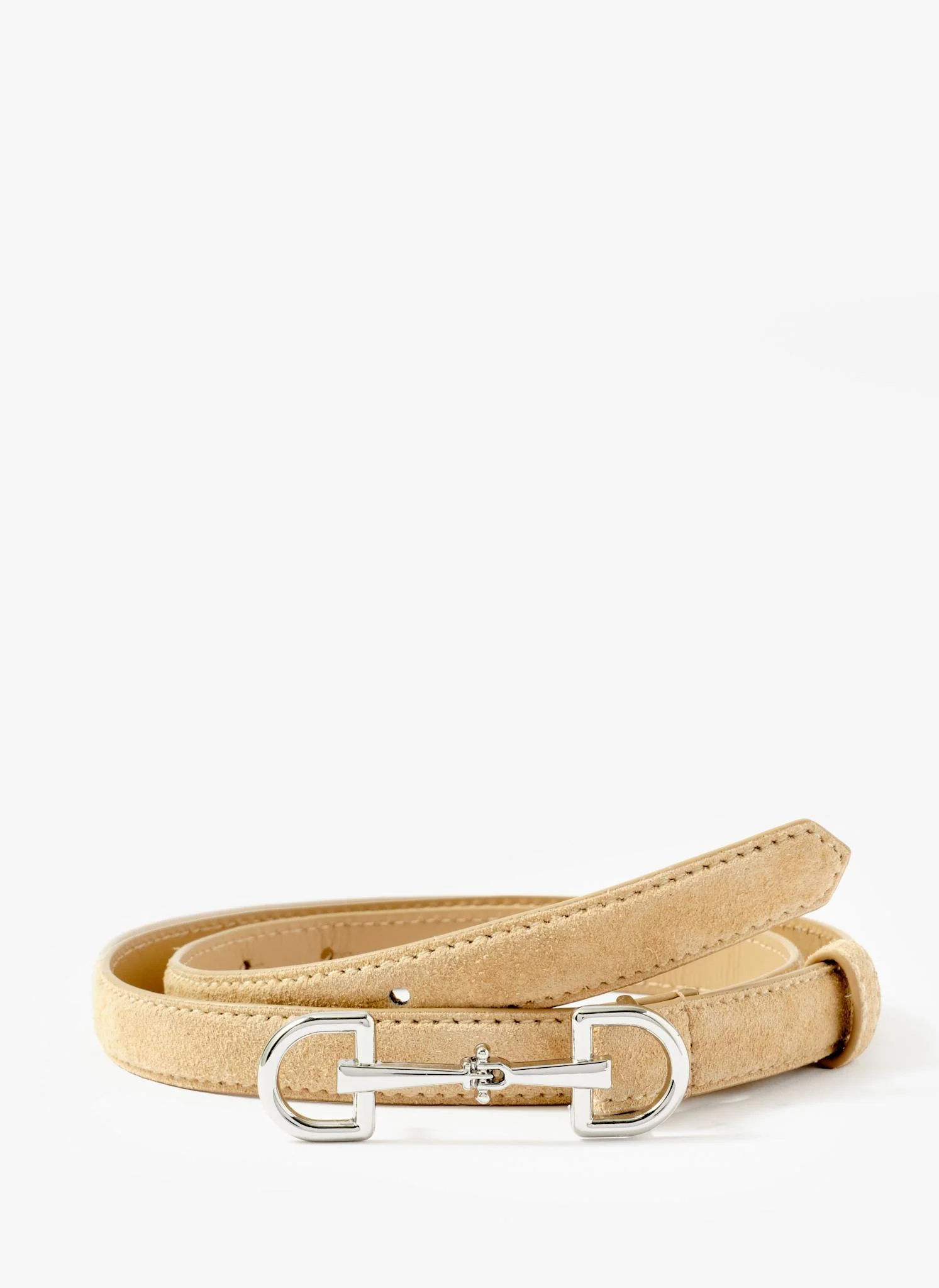 Yellow Suede Snaffle Belt - Image 2