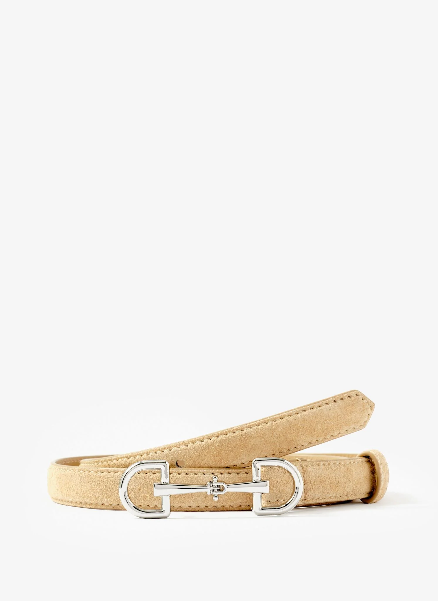 Yellow Suede Snaffle Belt - Image 3