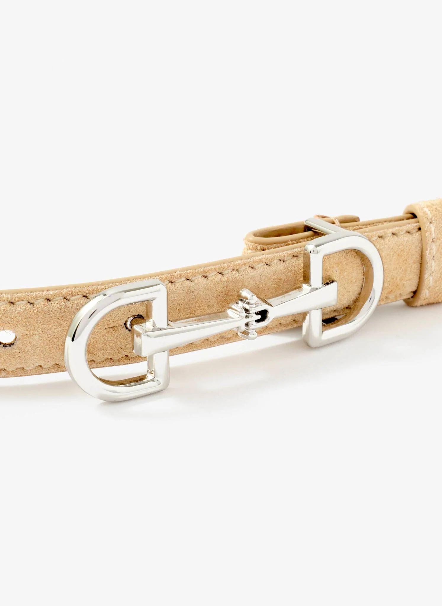 Yellow Suede Snaffle Belt - Image 5