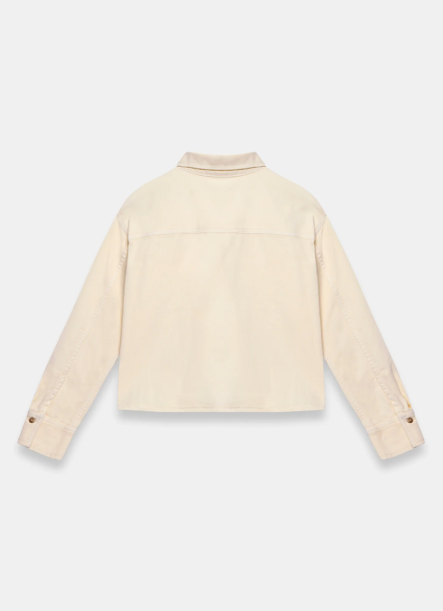 Yellow Denim Cropped Shirt - Image 8