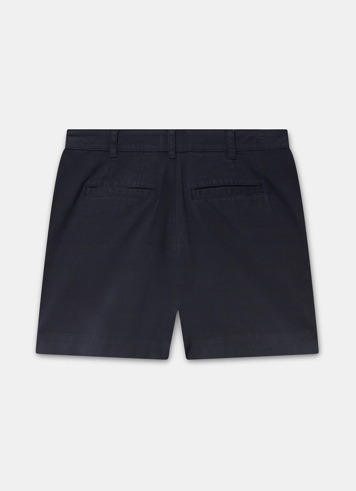 Navy Button Front Chino Shorts - Image 7