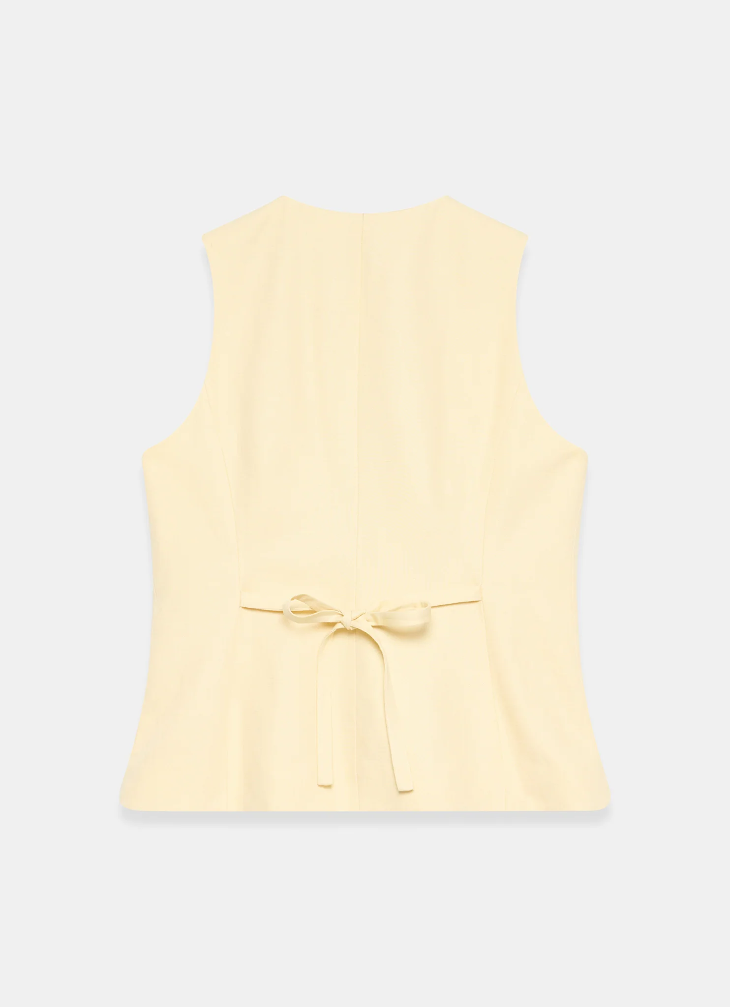 Yellow Linen Blend Longline Waistcoat - Image 8