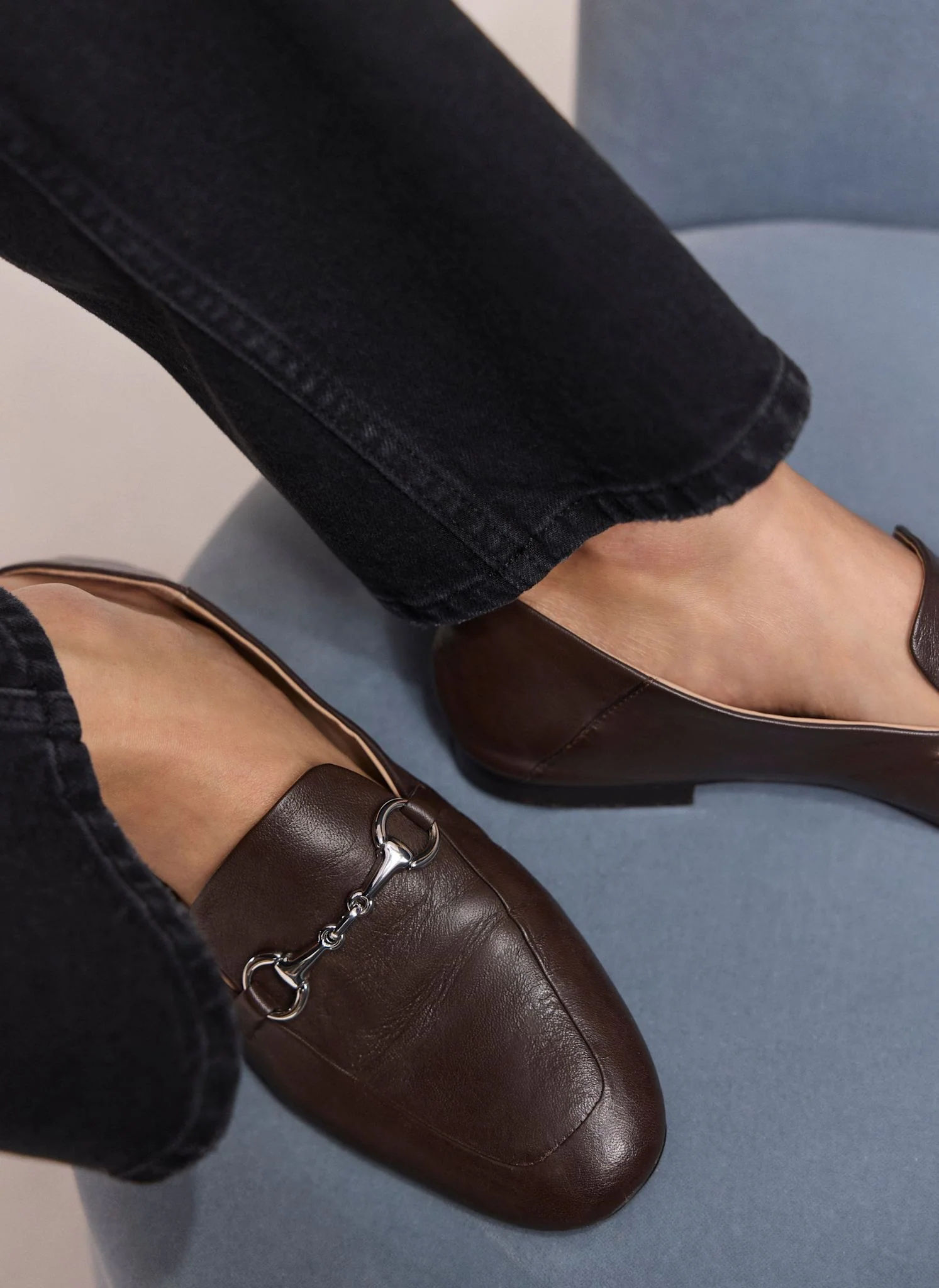 Camille Brown Leather Loafers - Image 3