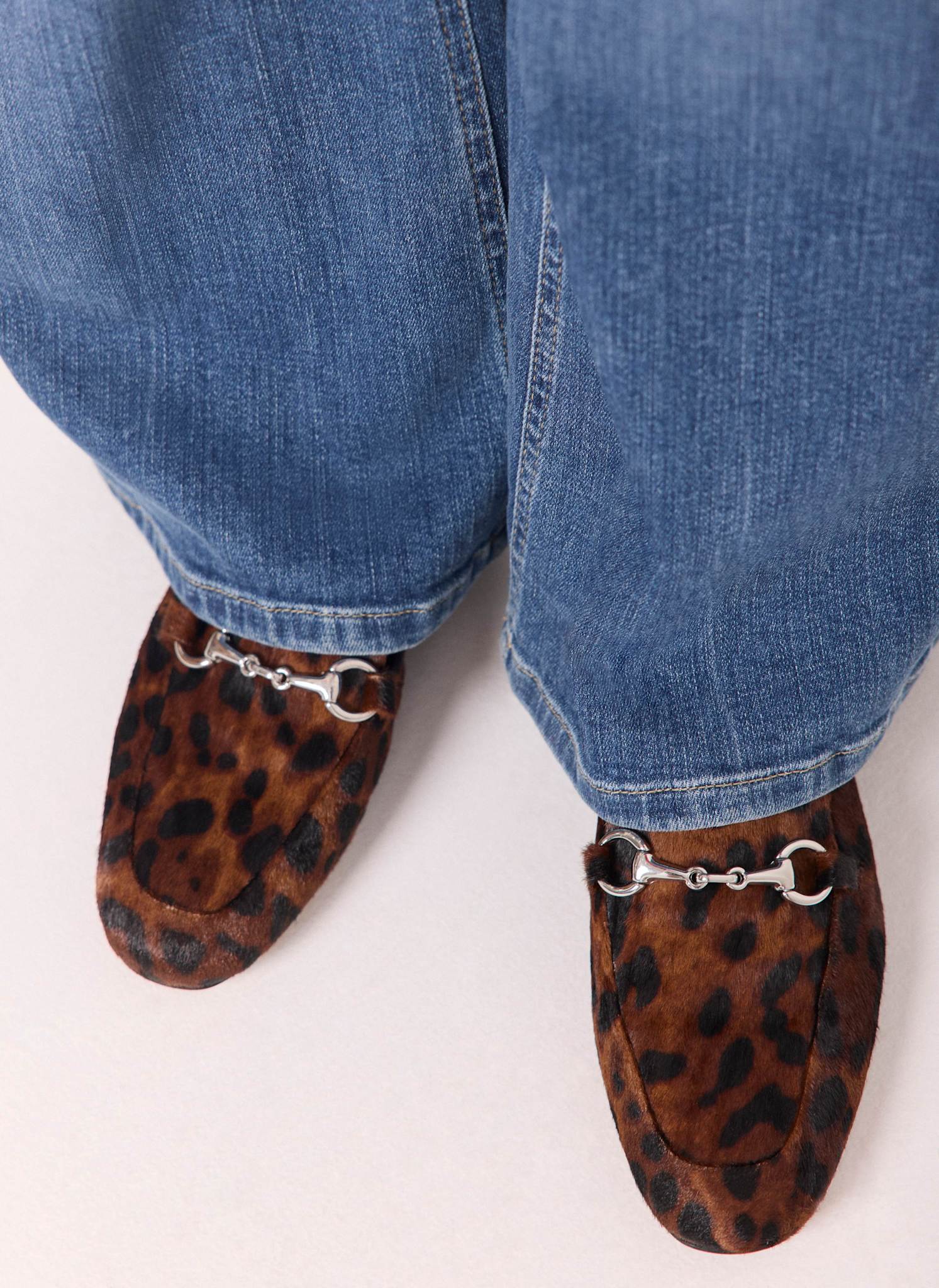Camille Leopard Textured Loafers - Image 2