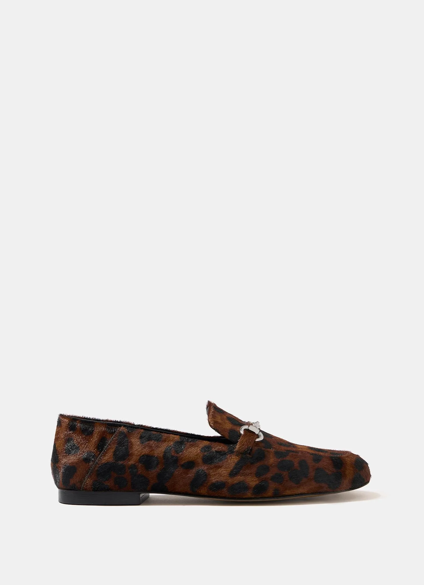 Camille Leopard Textured Loafers - Image 6