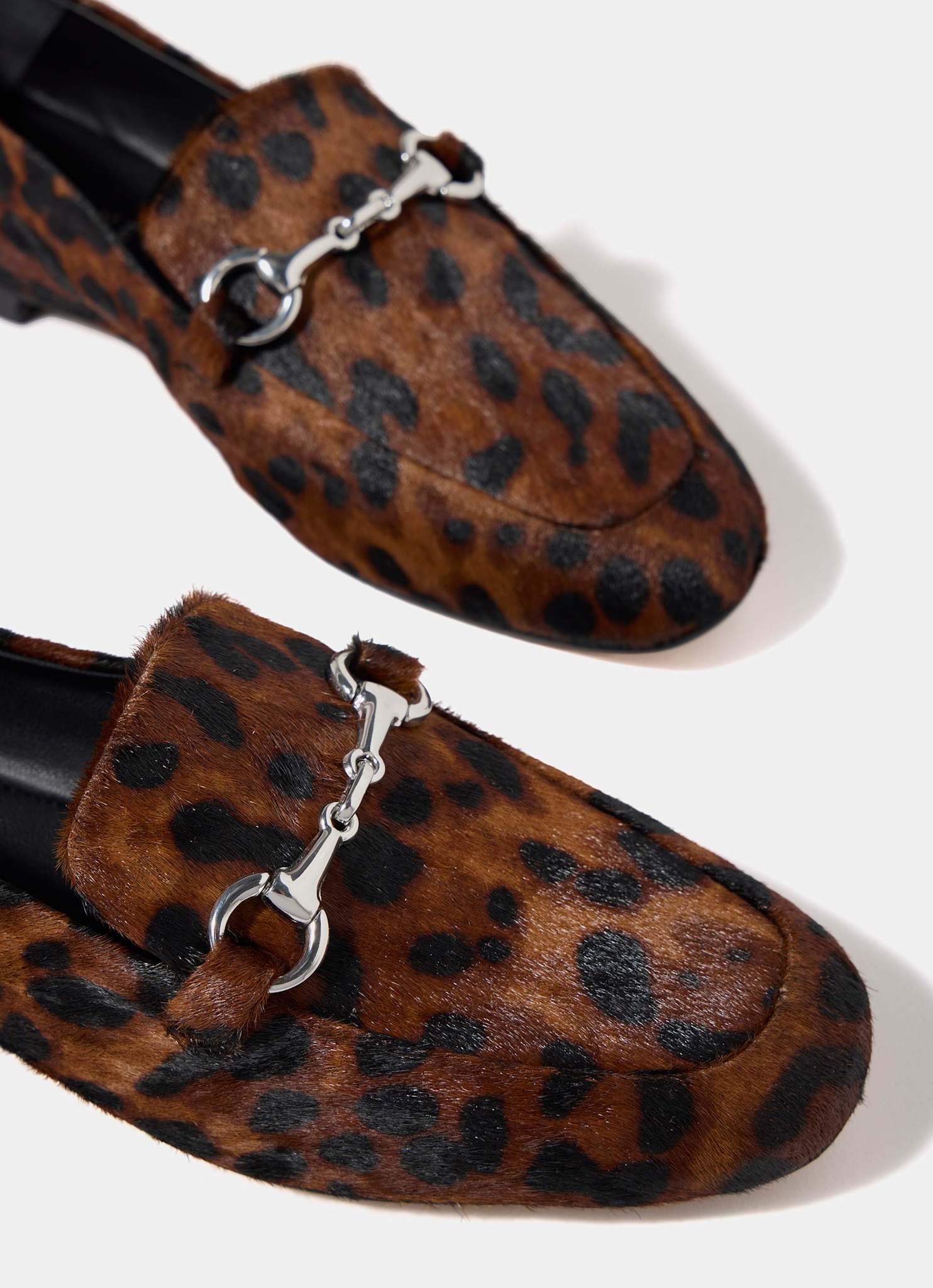 Camille Leopard Textured Loafers - Image 8
