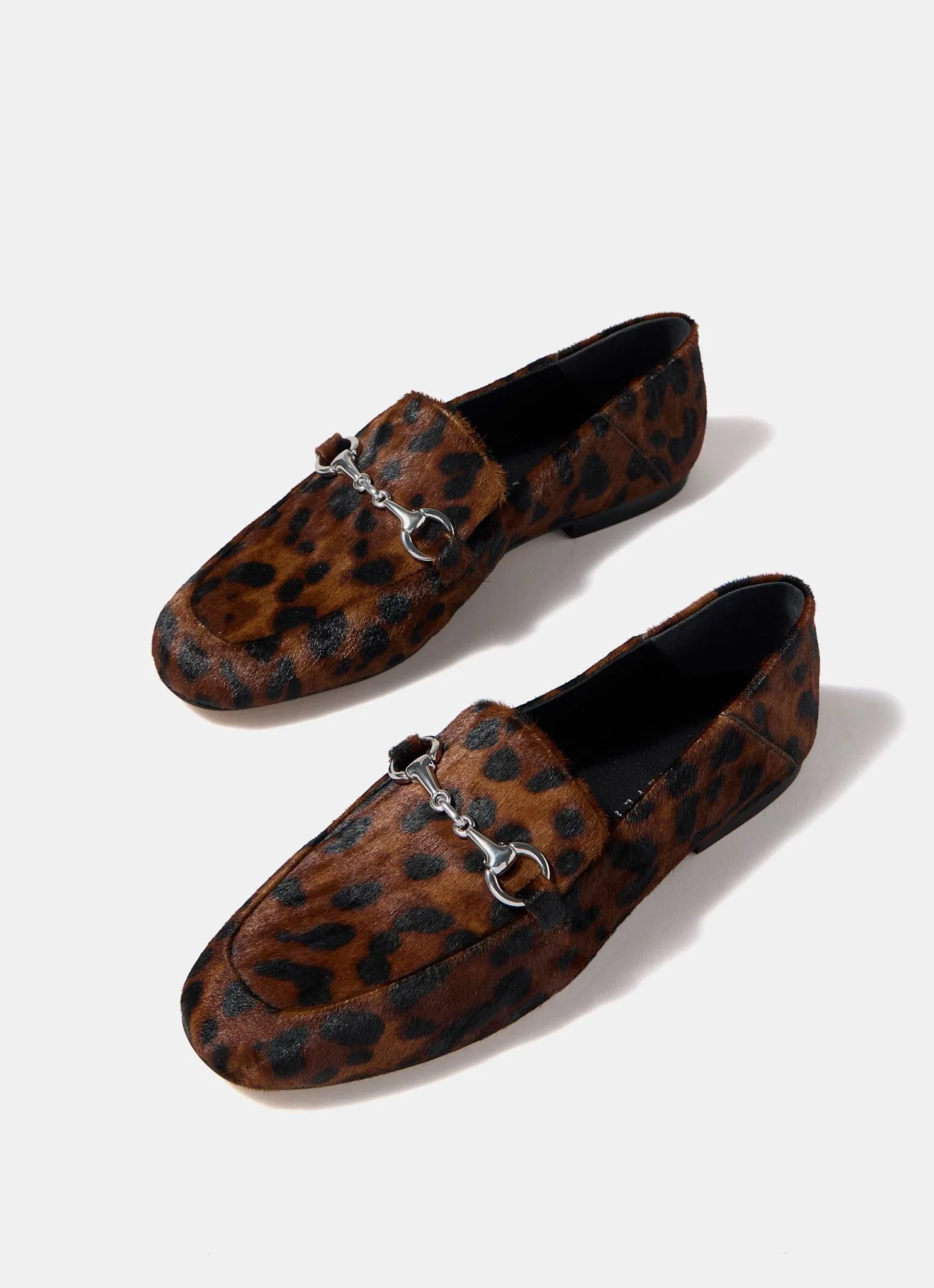 Camille Leopard Textured Loafers - Image 9
