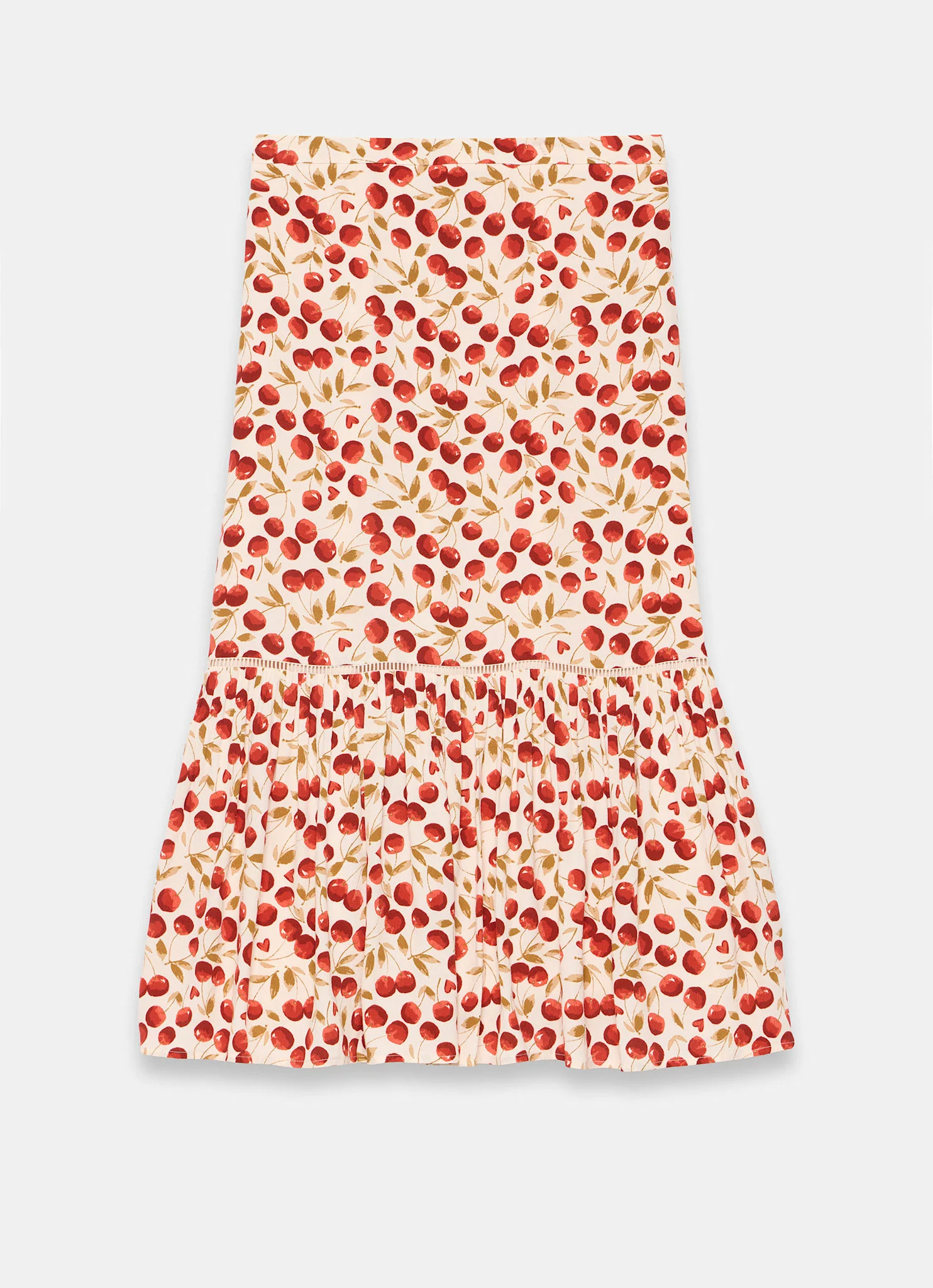 Red Cherry Print Skirt - Image 6