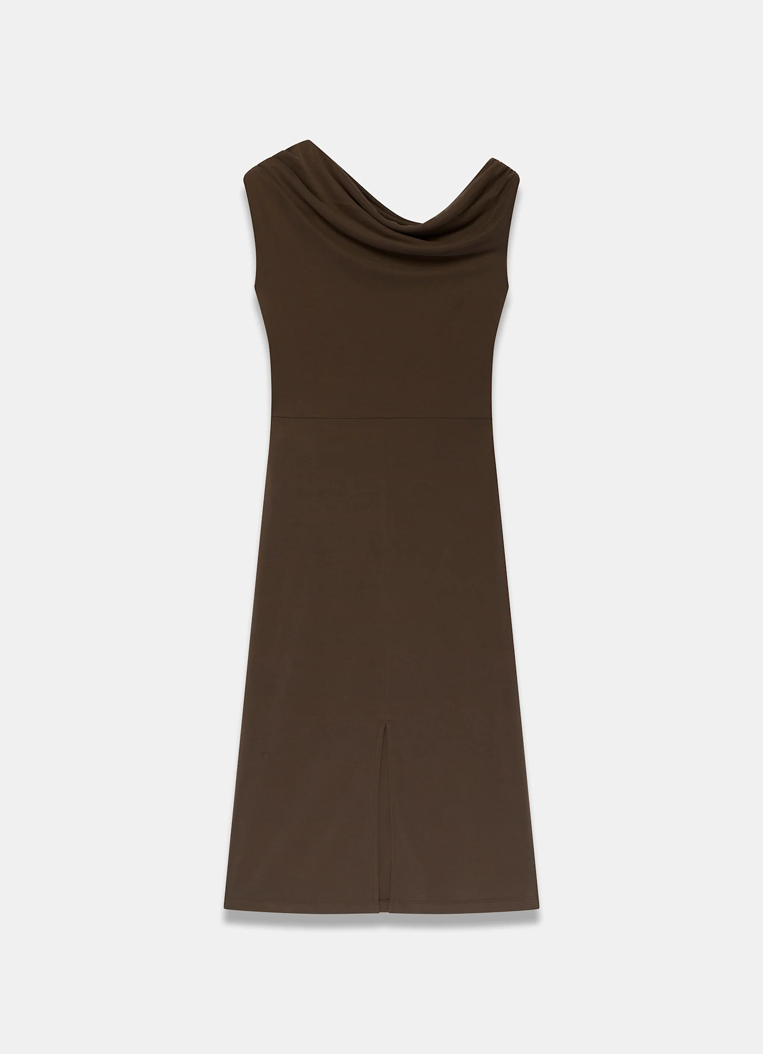 Brown Tie Detail Midi Dress - Image 8