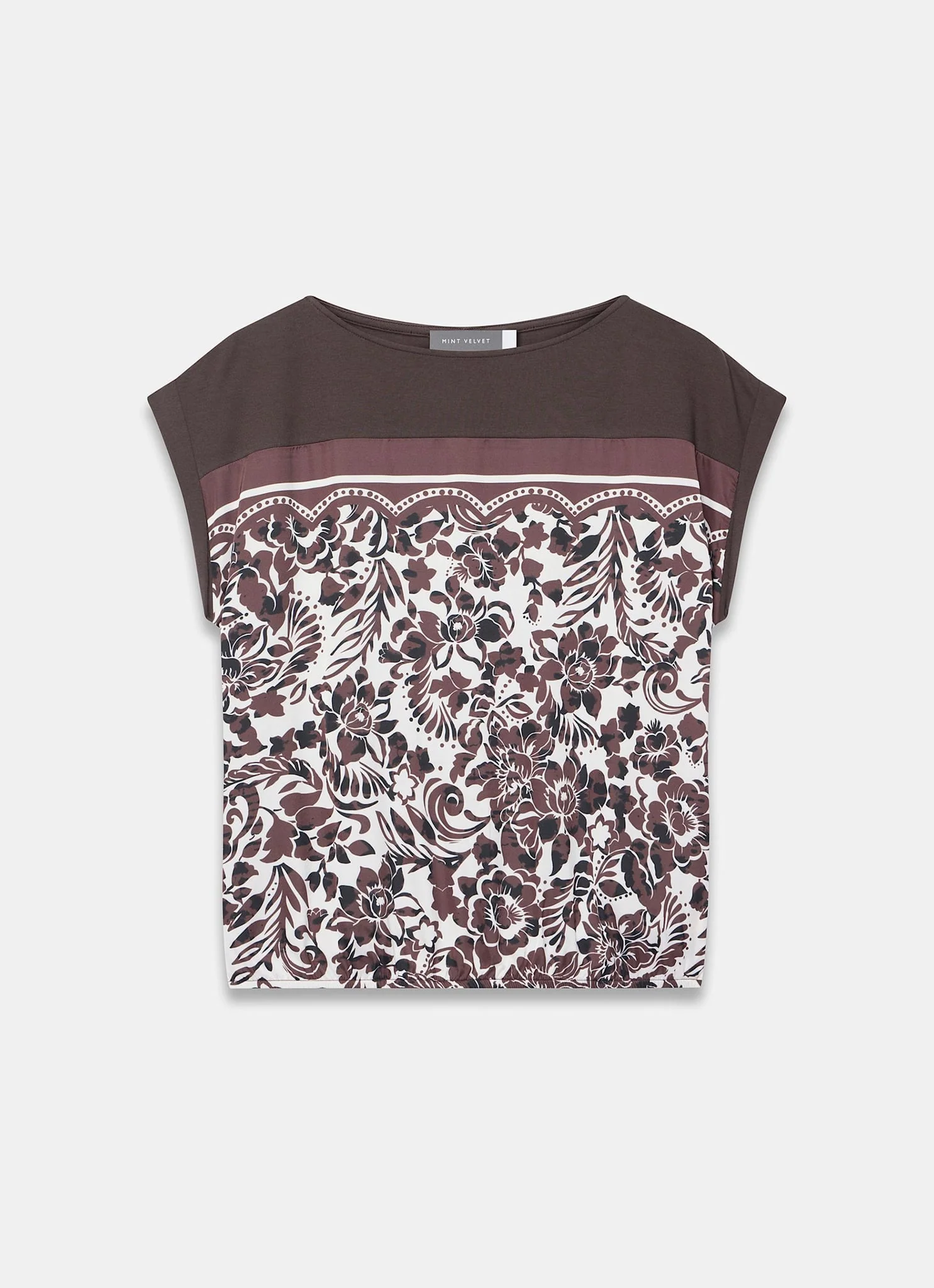 Brown Floral Print Top - Image 7