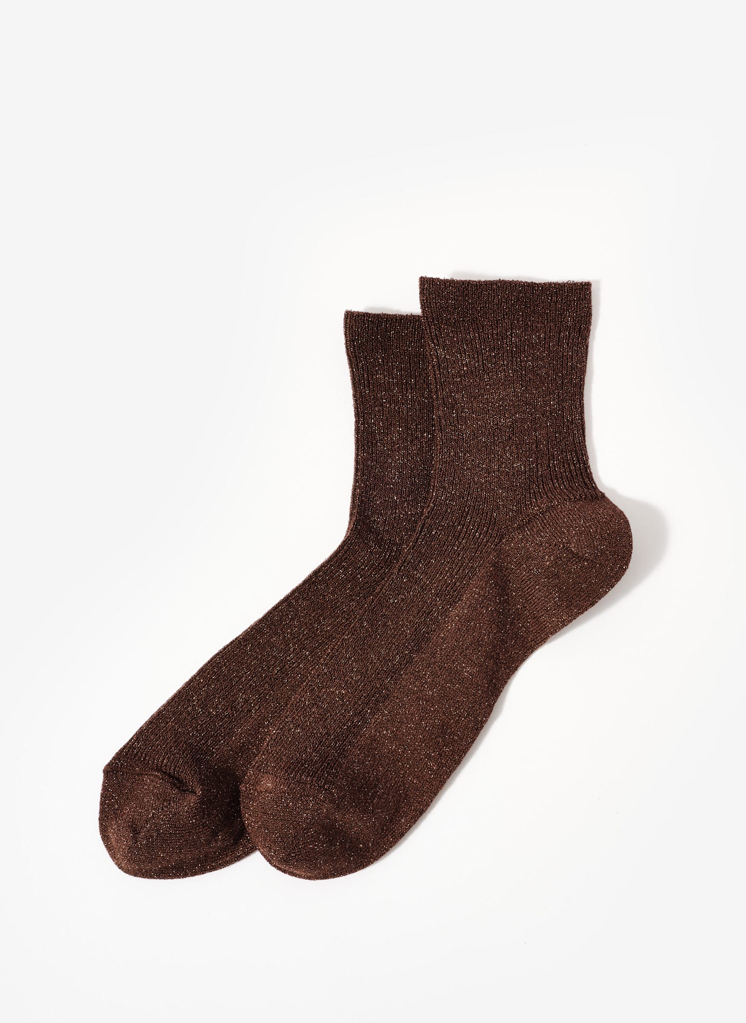 Brown Glitter Socks