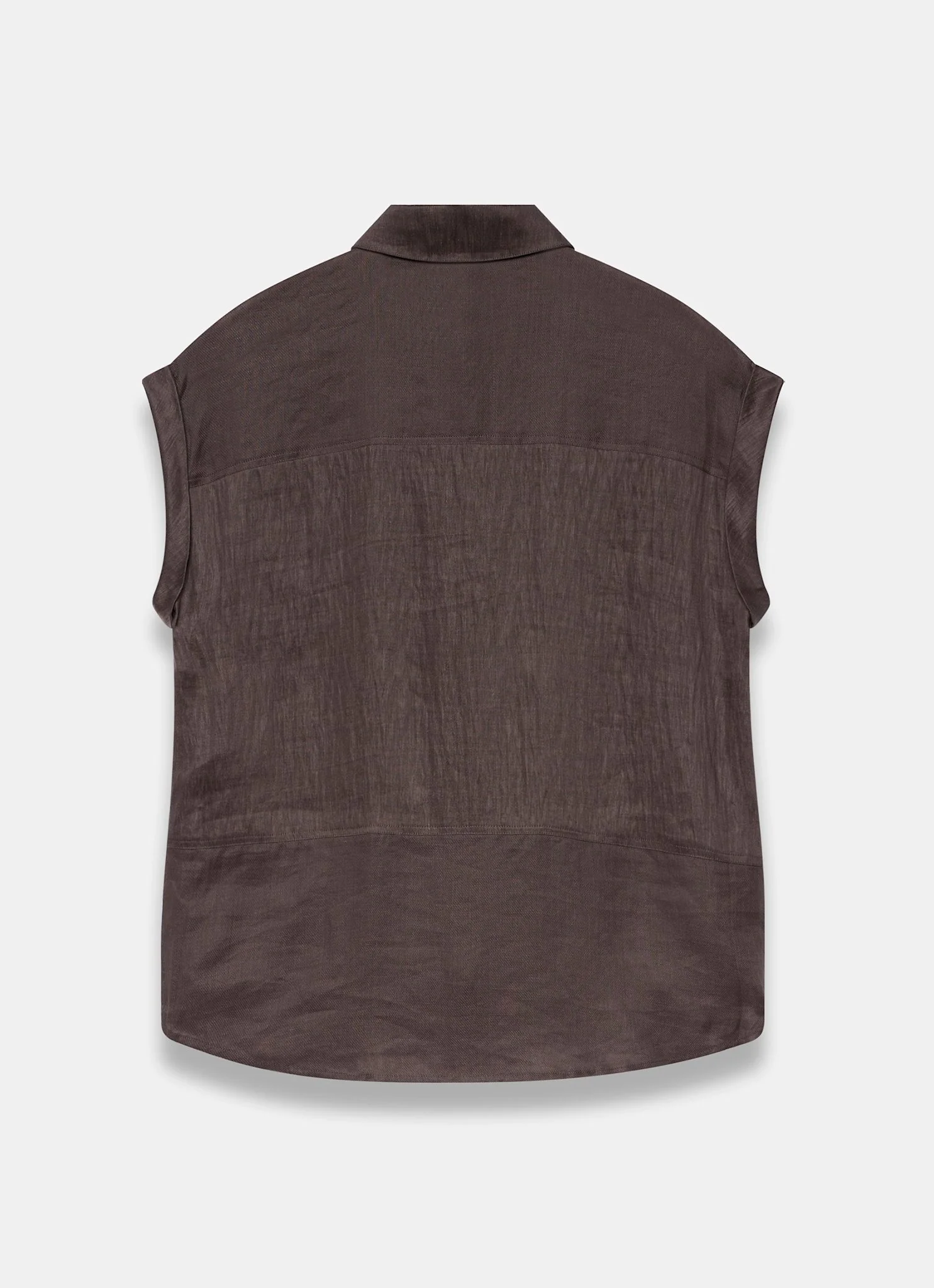 Brown Linen Blend Shirt - Image 7