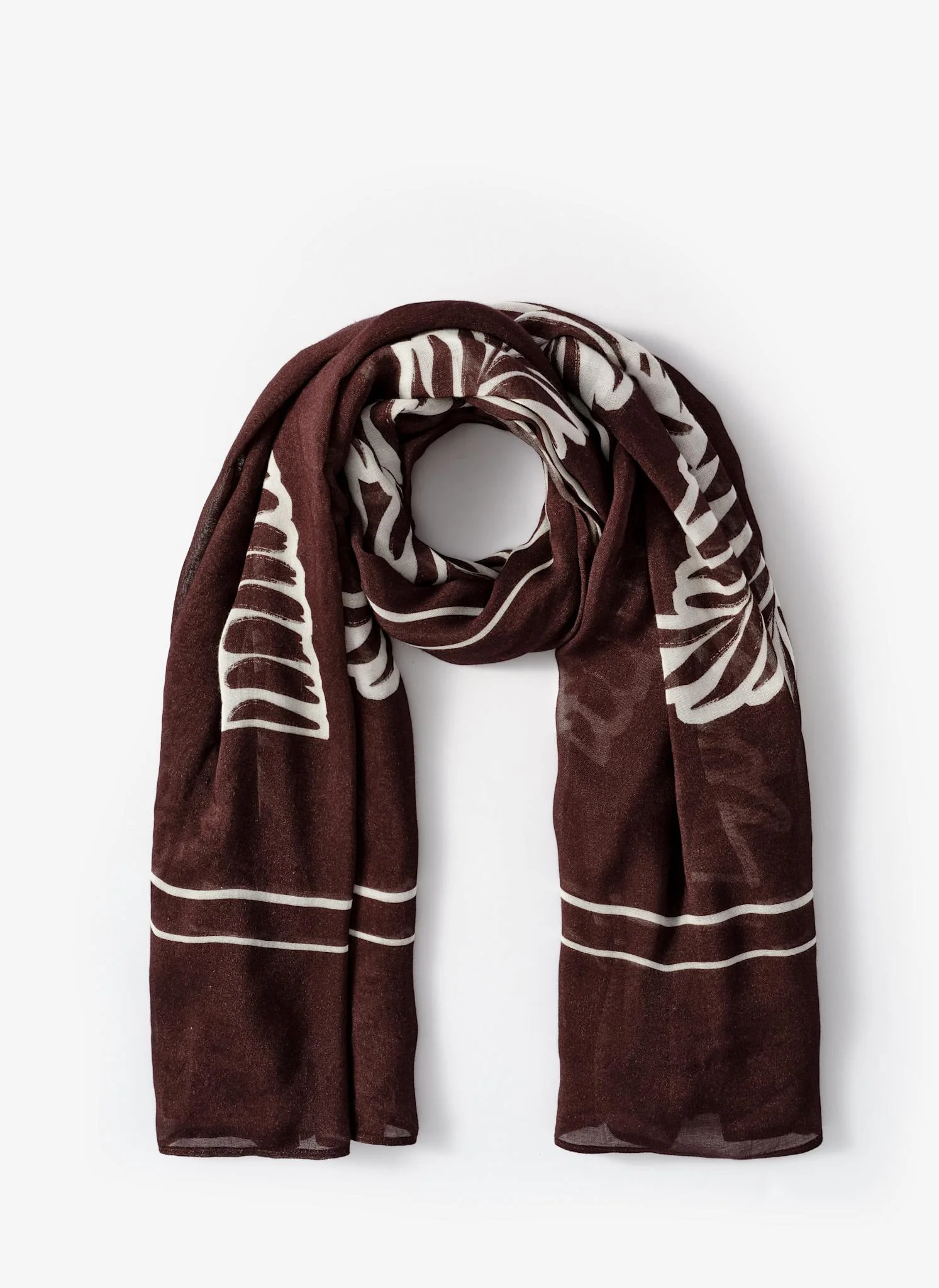 Brown Palm Print Sarong - Image 4