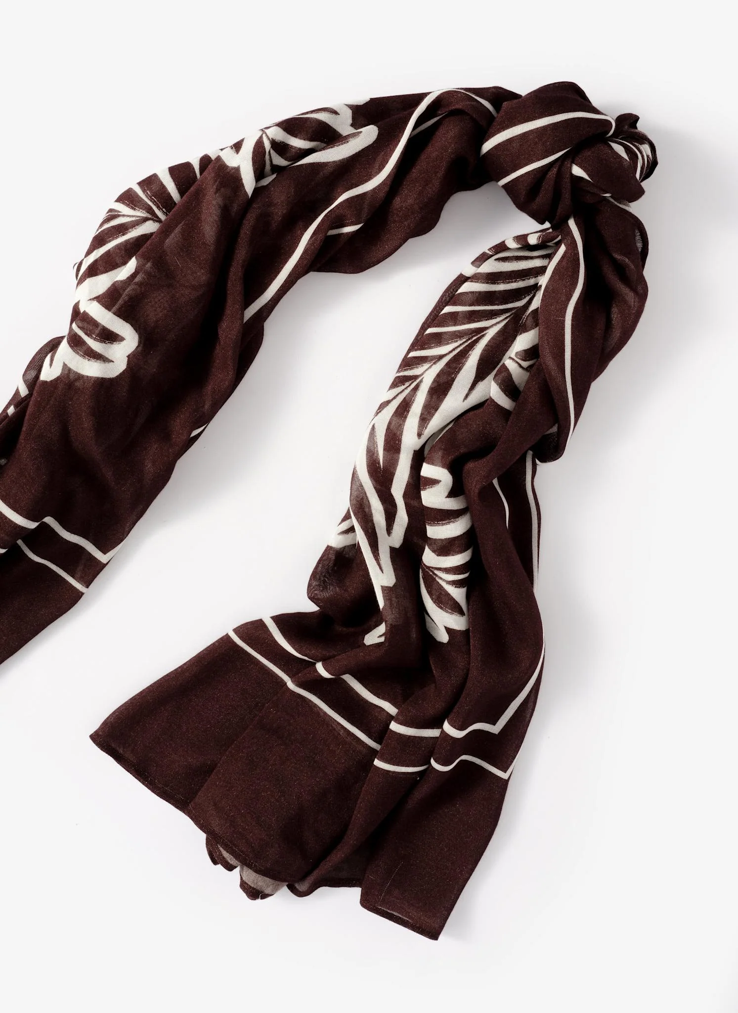 Brown Palm Print Sarong - Image 6