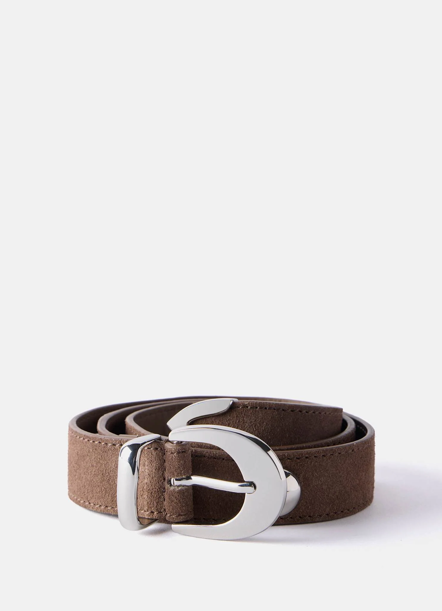 Brown Studded Suede Belt - Image 3