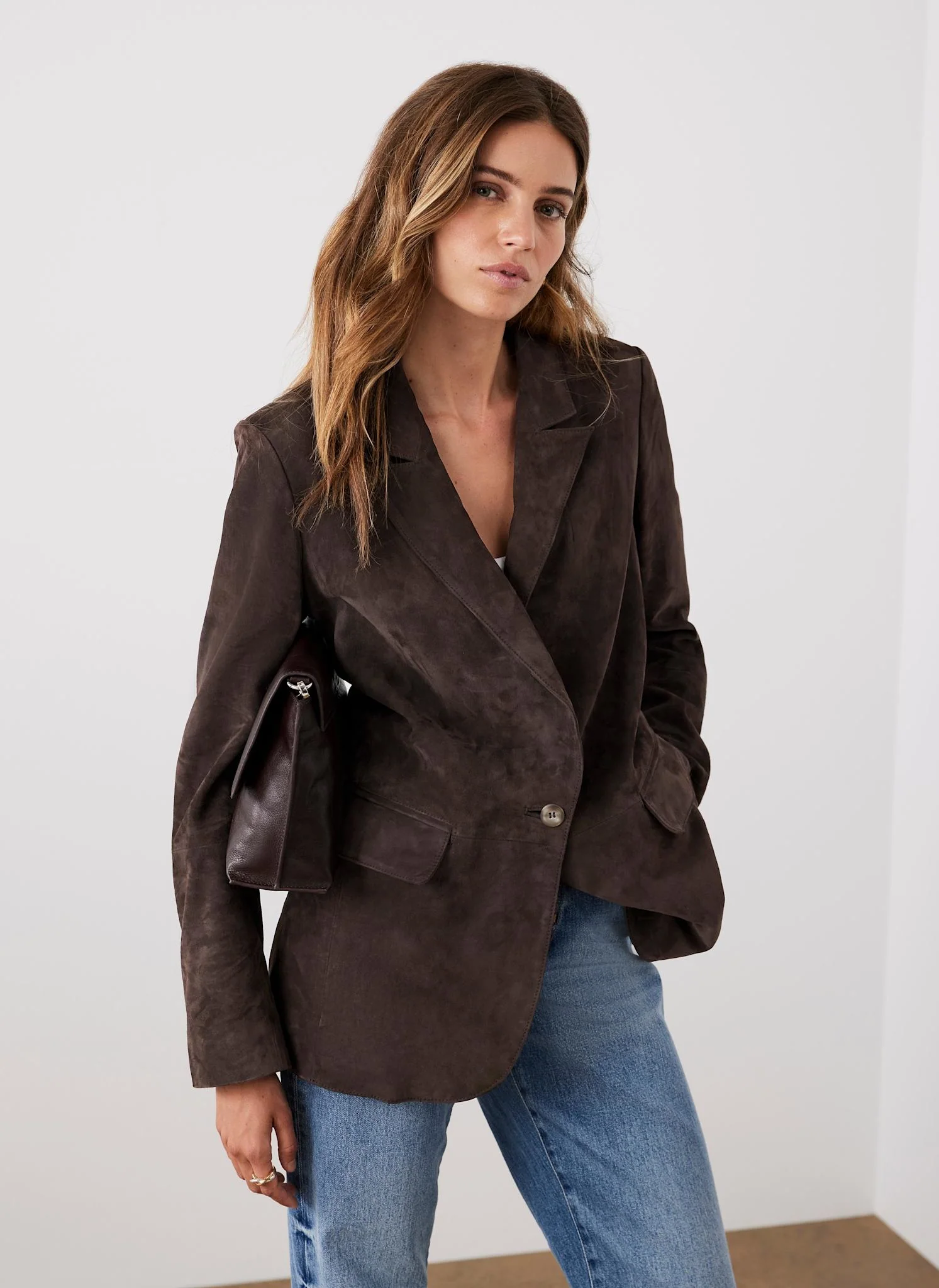 Brown Suede Blazer - Image 4