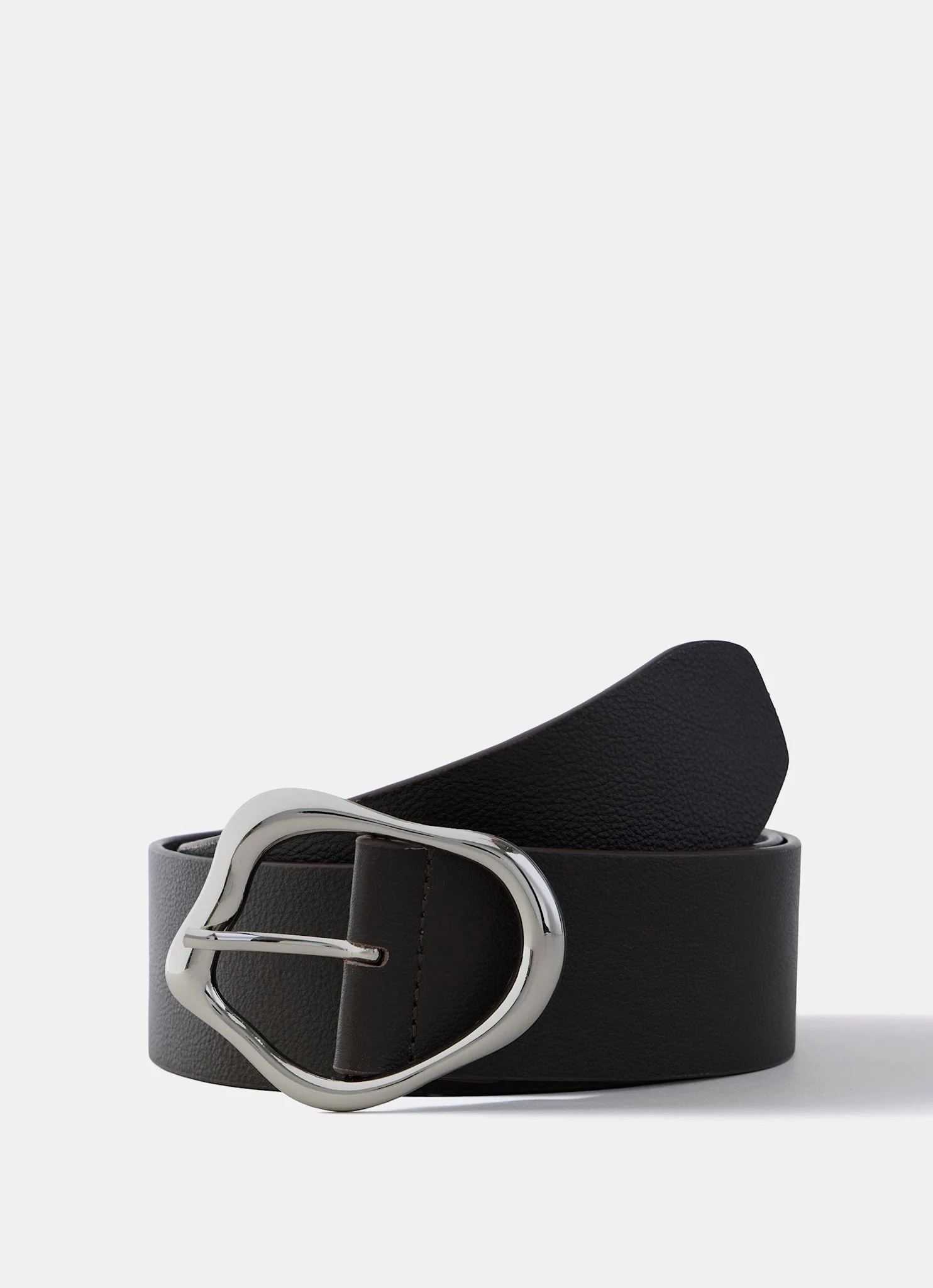 Brown Leather Wide Belt - Image 3