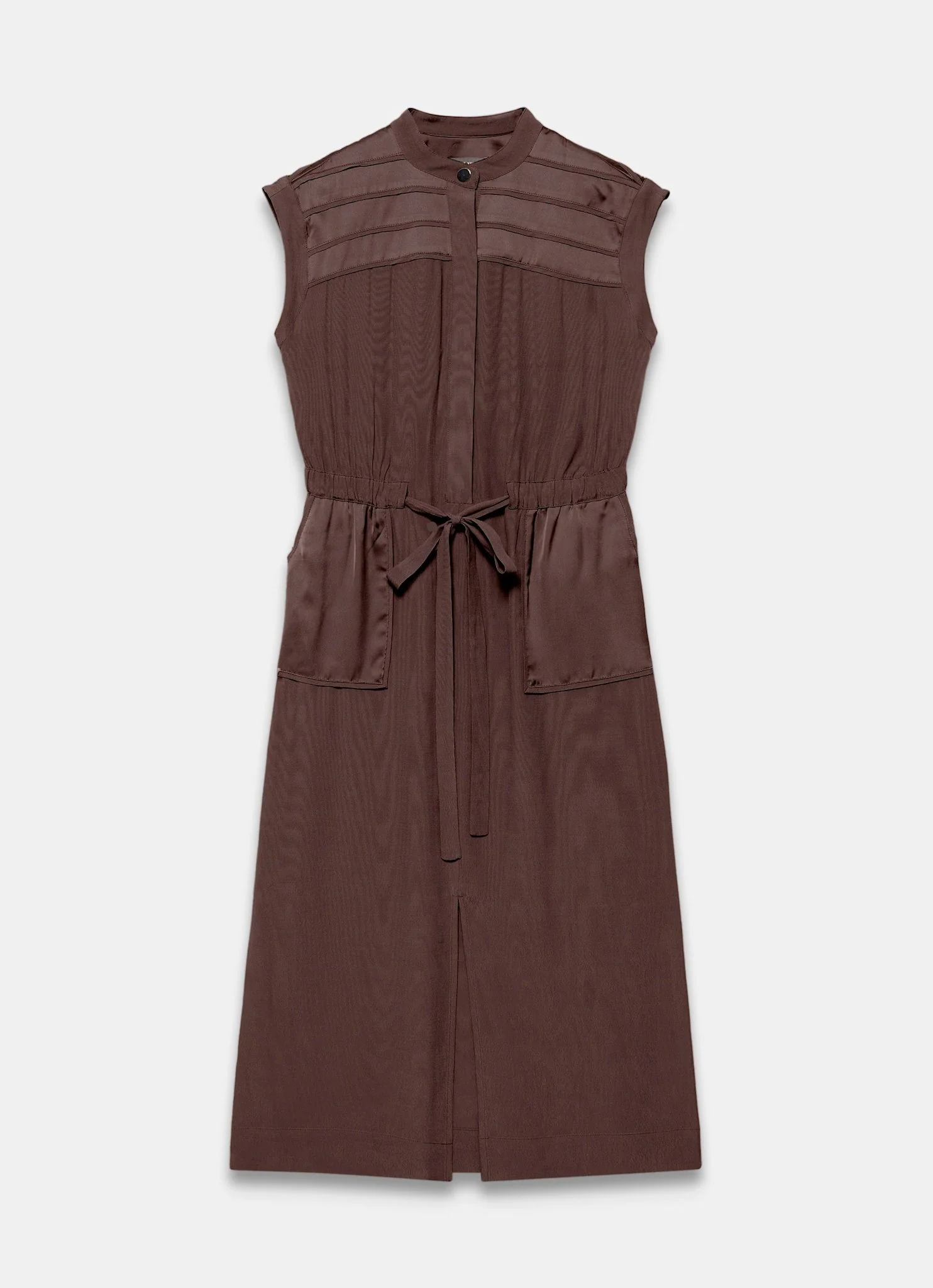 Brown Utility Midi Shirt Dress - Image 7