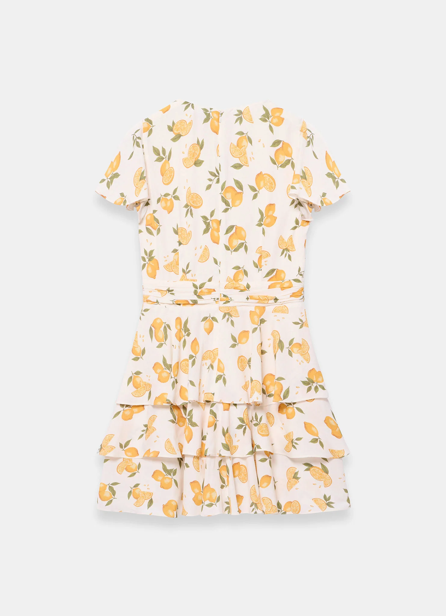 Yellow Lemon Print Mini Dress - Image 7