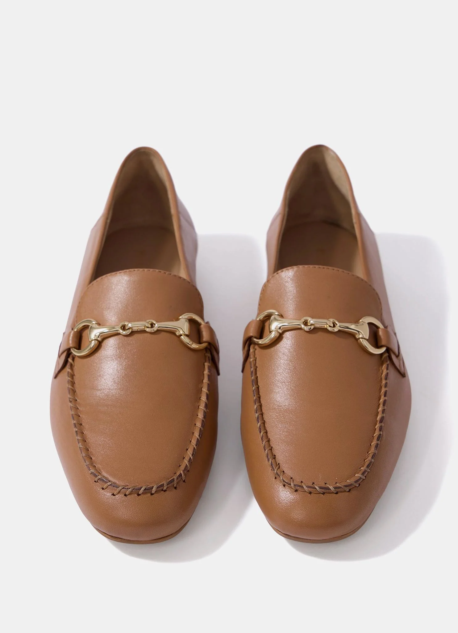 Claire Tan Leather Loafers - Image 5