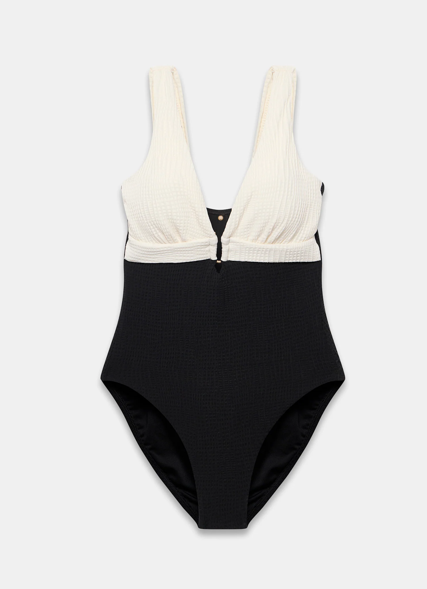 Black Contrast Two Tone Swimsuit - Image 7