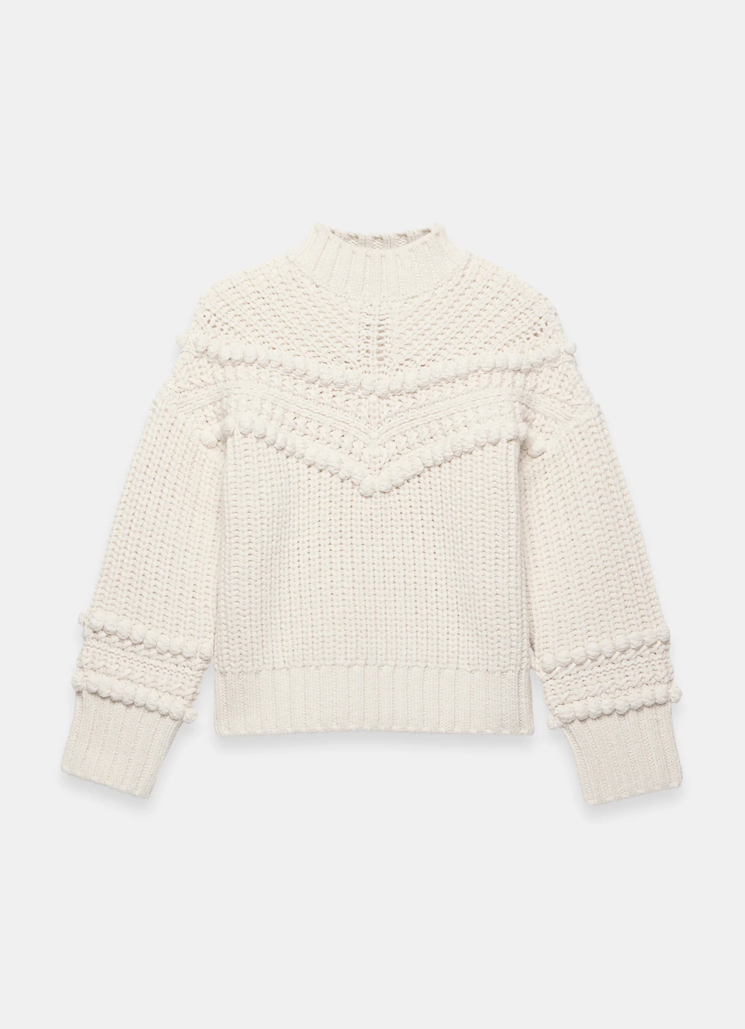 Cream Bobble Detail Knit Jumper - Image 7