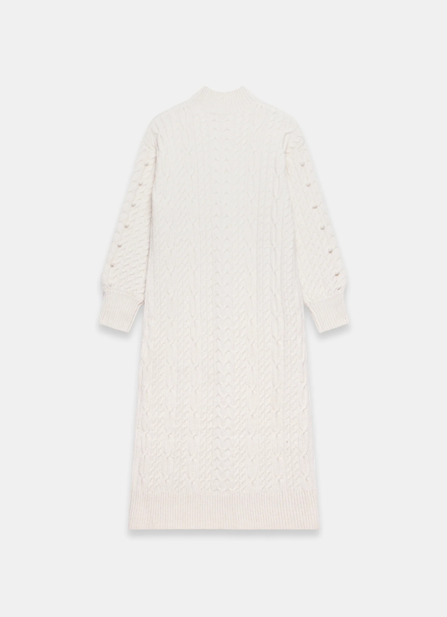 Cream Bobble Detail Knitted Midi Dress - Image 8