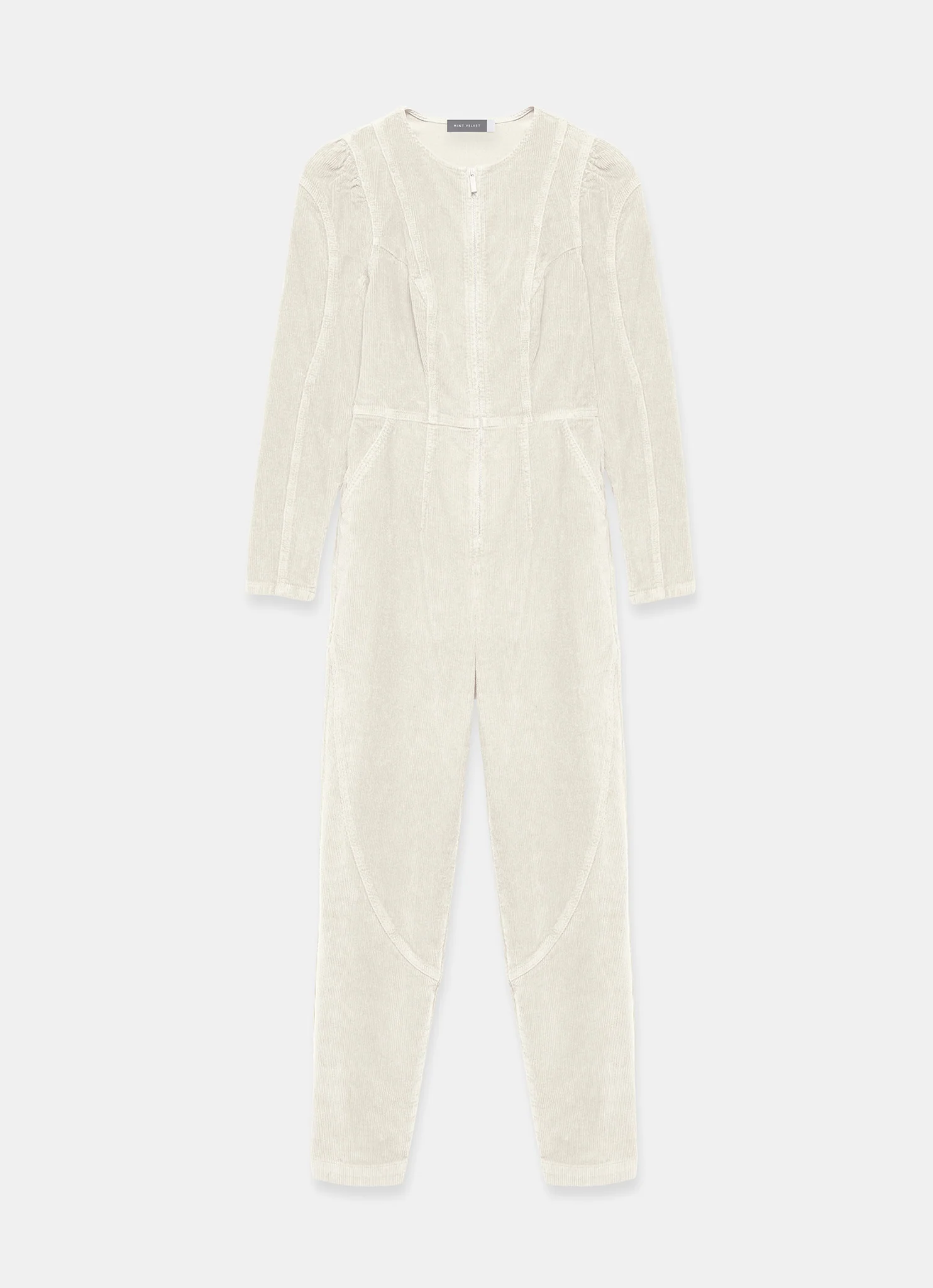 Cream Corduroy Jumpsuit - Image 7