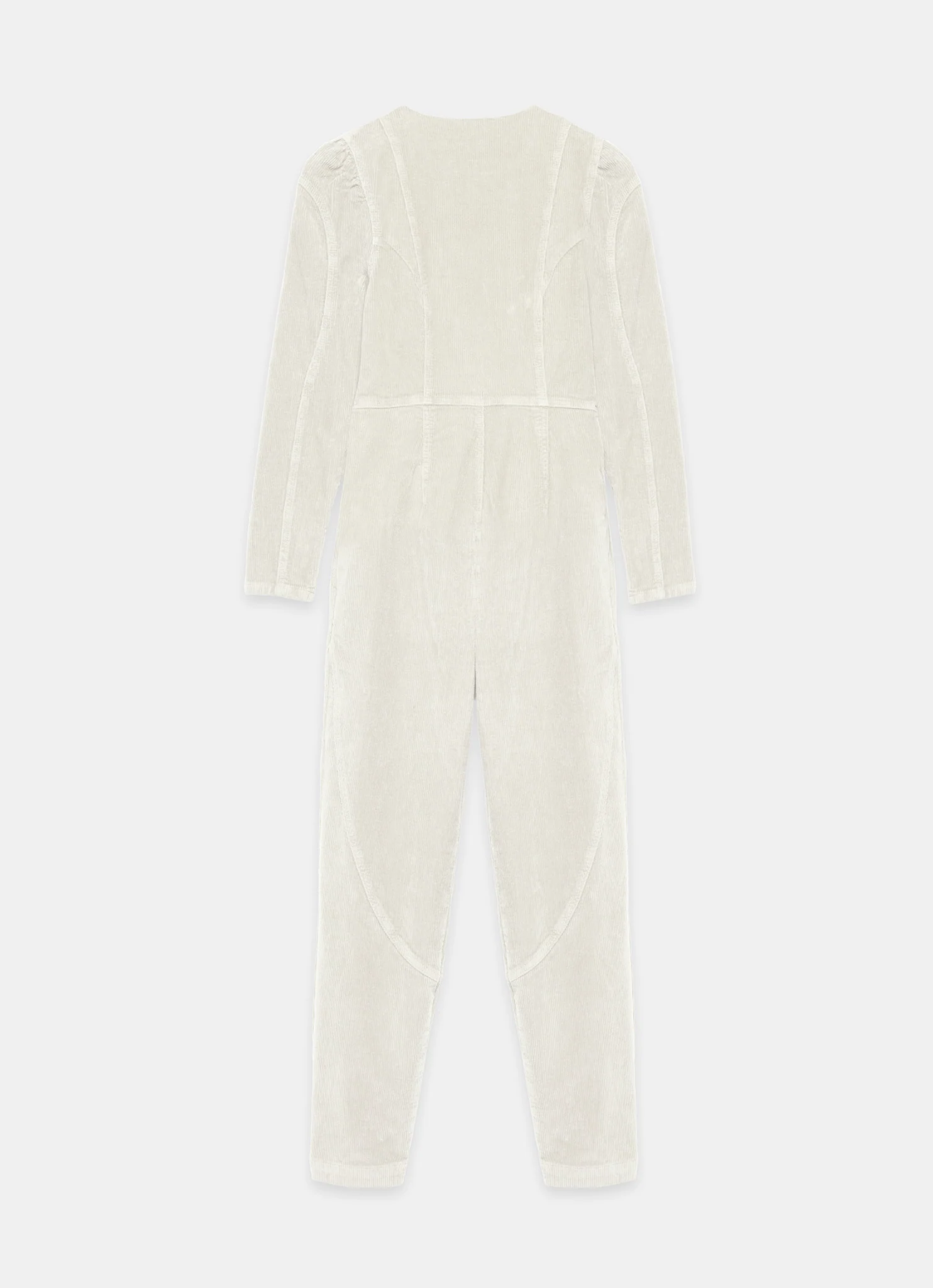 Cream Corduroy Jumpsuit - Image 8