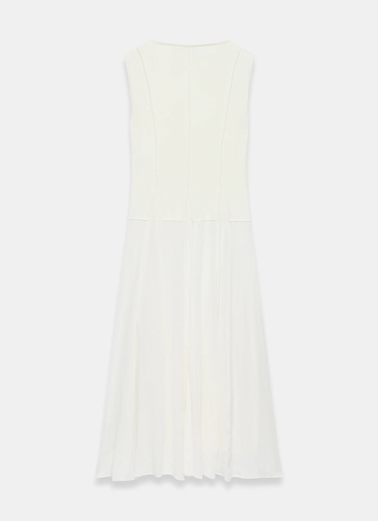 Cream Cotton Blend Drop Waist Maxi Dress - Image 6