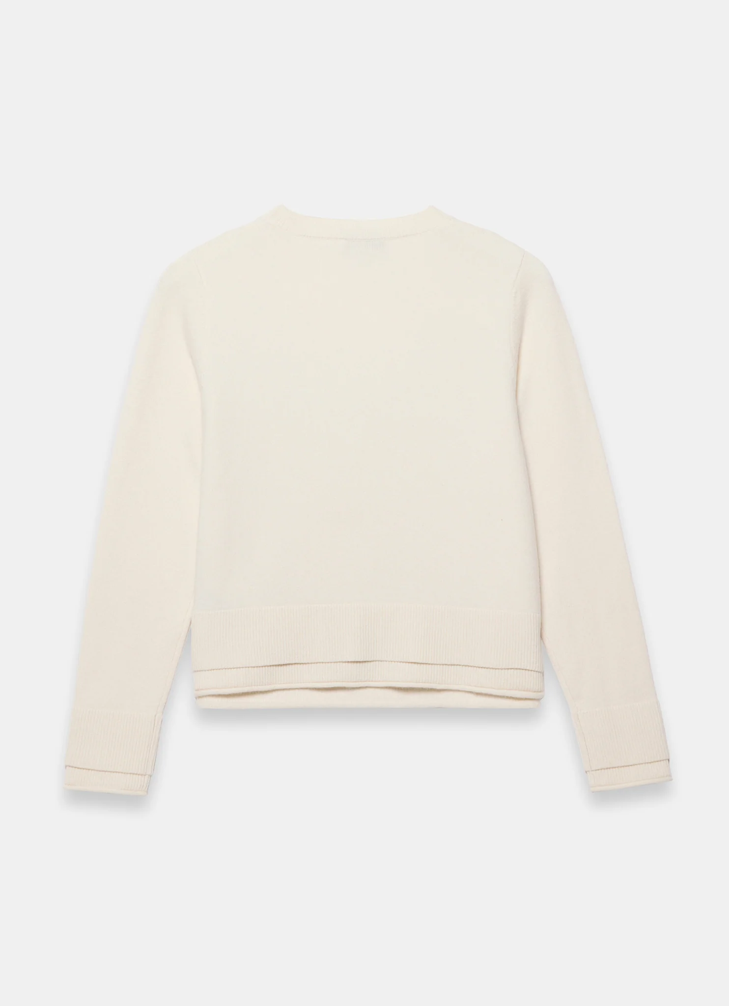Cream Wool Blend Layered Cardigan - Image 8