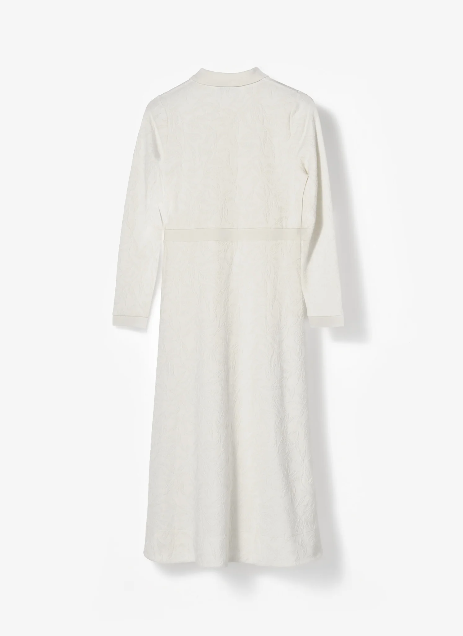 Cream Jacquard Print Midi Dress - Image 8
