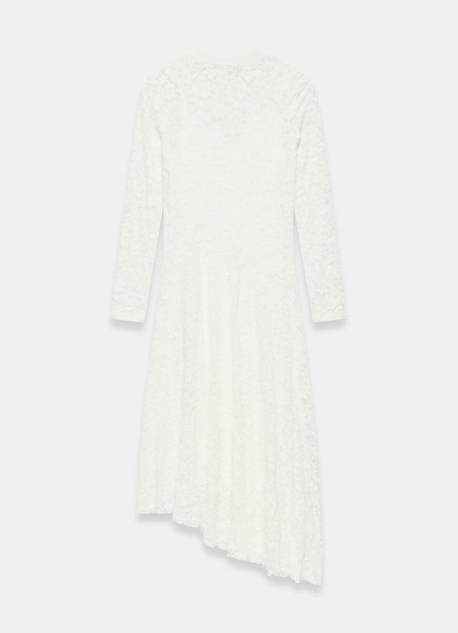 Cream Lace Full Asymmetric Midi Dress - Image 8