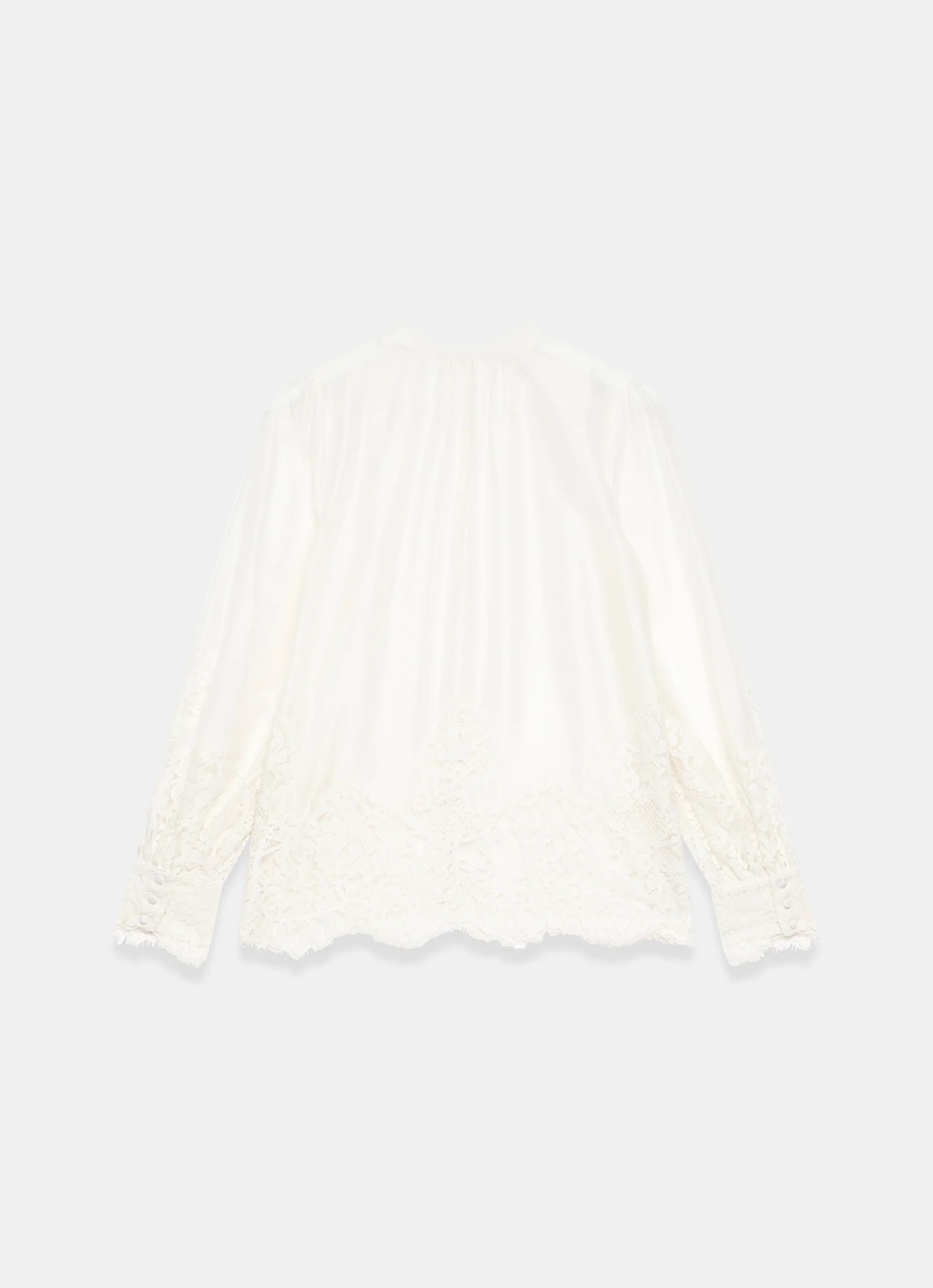 Cream Lace Detail Blouse - Image 7