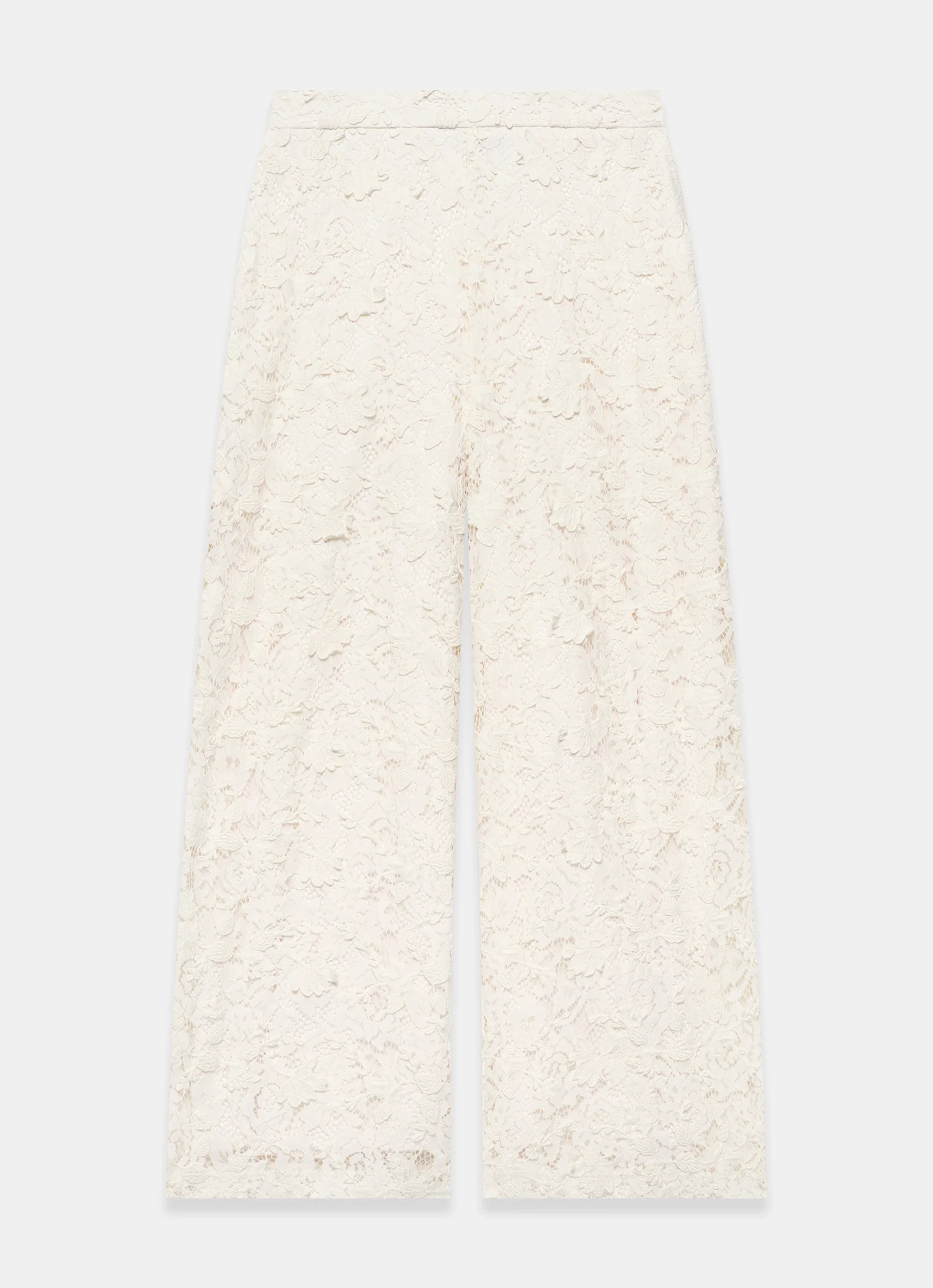 Cream Lace Wide Leg Trousers - Image 6