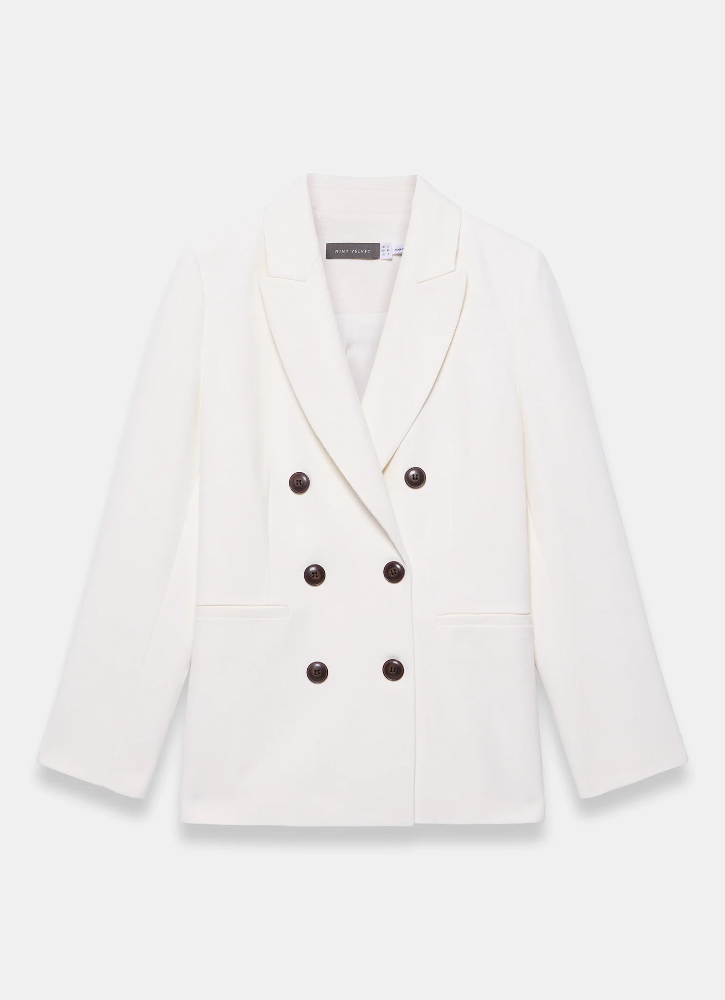 Cream Double Breasted Blazer - Image 7