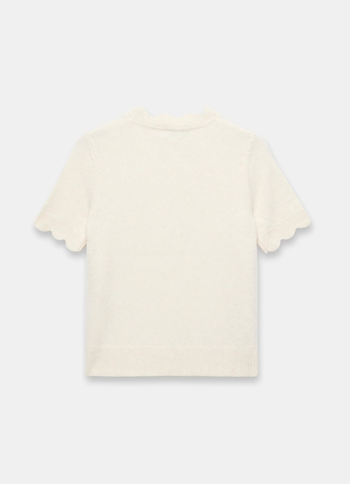 Cream Scallop Knit Top - Image 8