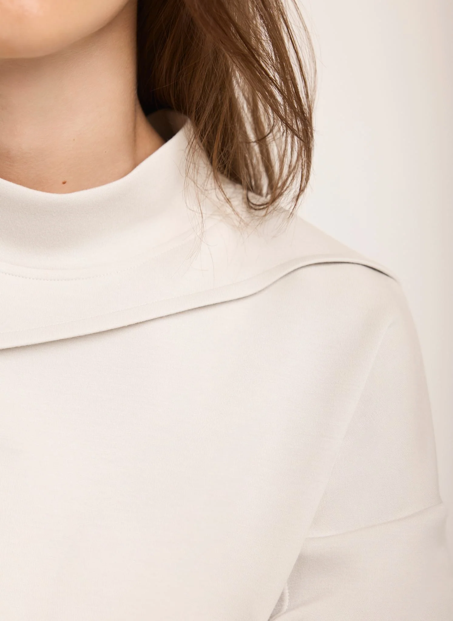 Cream Seam Detail Sweatshirt - Image 4