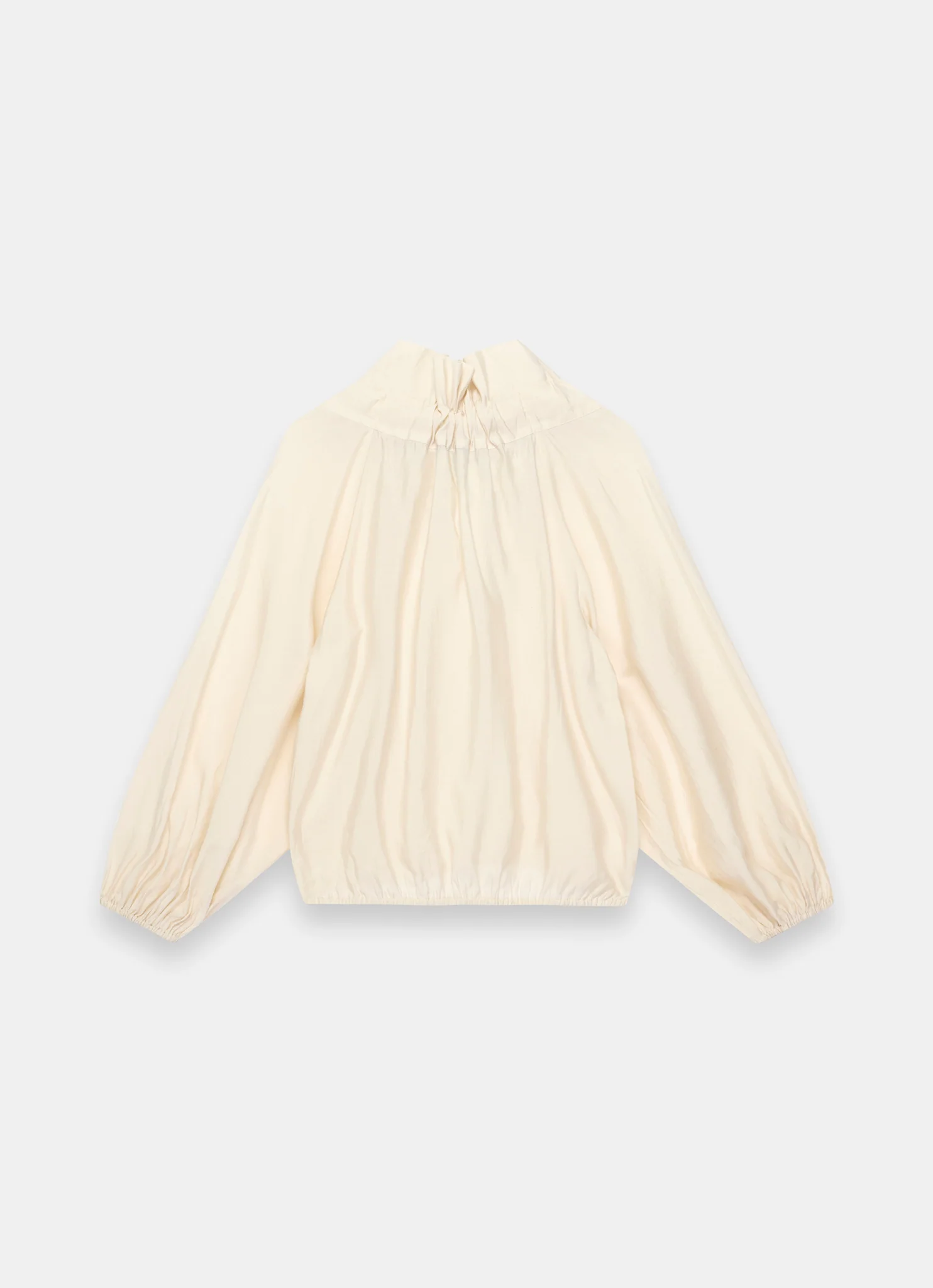 Cream Blouson Tie Neck Blouse - Image 7